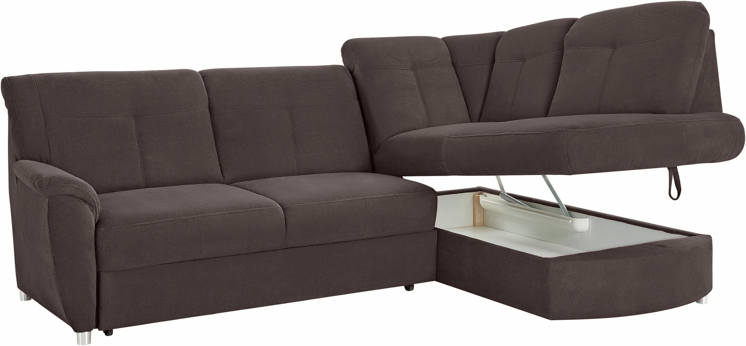 sit&more Ecksofa »Sonoma L-Form«, wahlweise mit Bettfunktion und Bettkasten