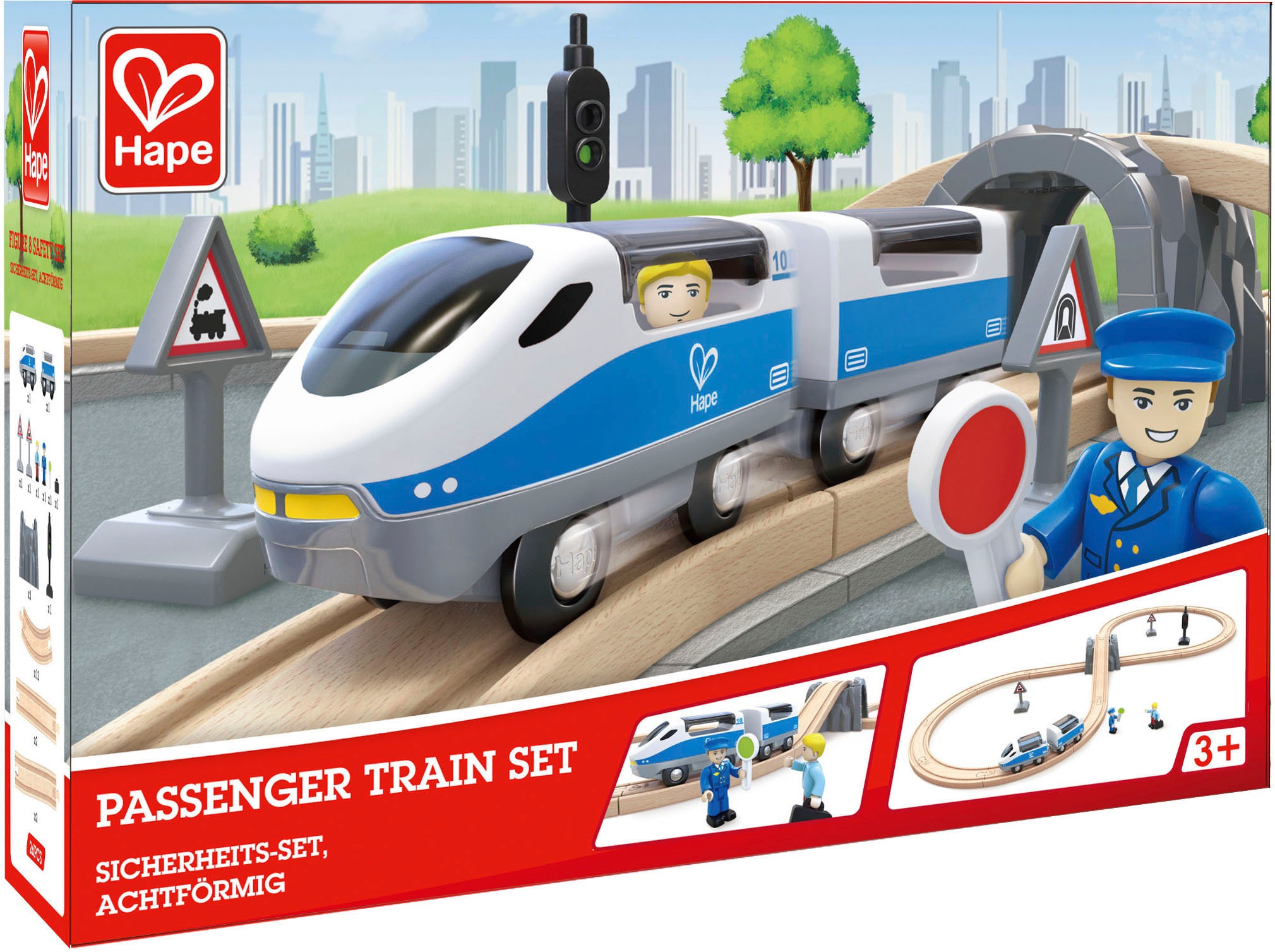 Hape Spielzeug-Eisenbahn »Eisenbahn-Set, achtförmig«, (Set), FSC®- schützt Wald - weltweit