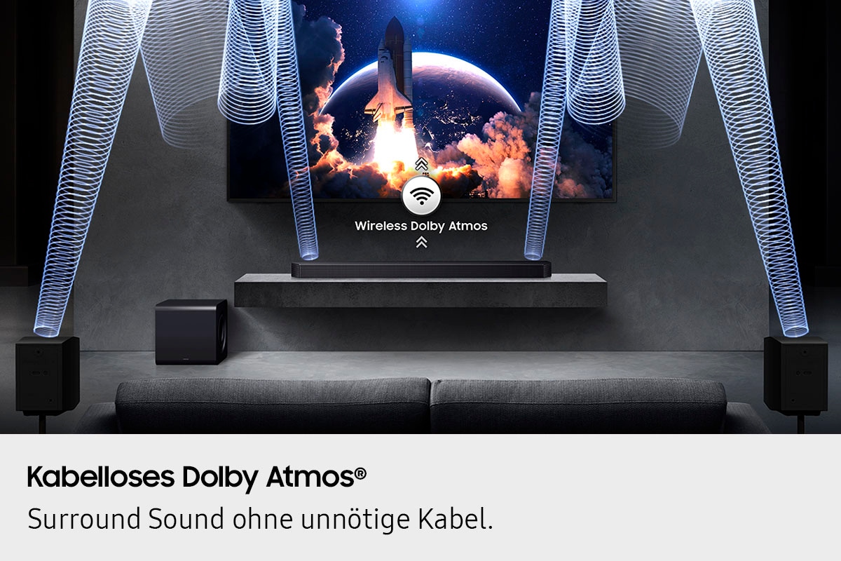 Samsung Soundbar »HW-Q935GF Q-Soundbar«, 9.1.4-Kanal Subwoofer & Rücklautsprecher, Kabellos Dolby Atmos, DTS:X