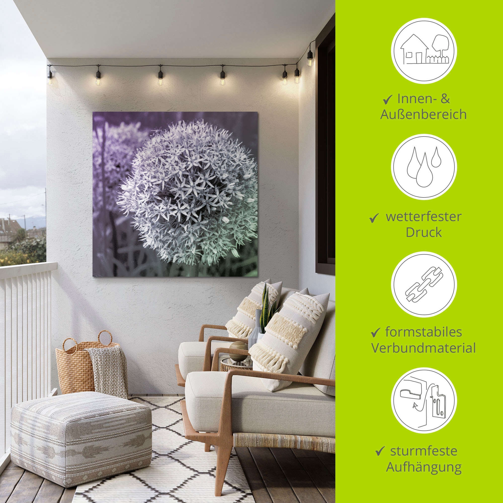 Artland Wandbild »Lila Sensation I«, Blumen, (1 St.), als Alubild, Outdoorbild, Leinwandbild, Poster, Wandaufkleber