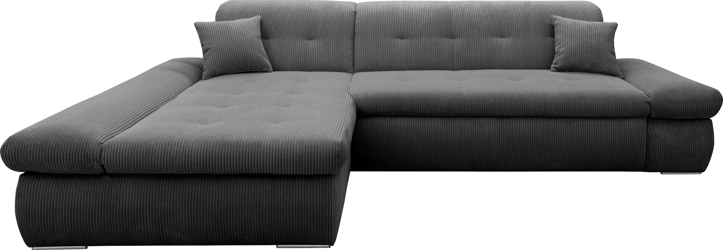 DOMO collection Ecksofa »Moric, L-Form, XXL-Sofa - Breite 300cm, viel Platz, auch in Cord« wahlweise mit Bettfunktion und Armteilverstellung, Cord