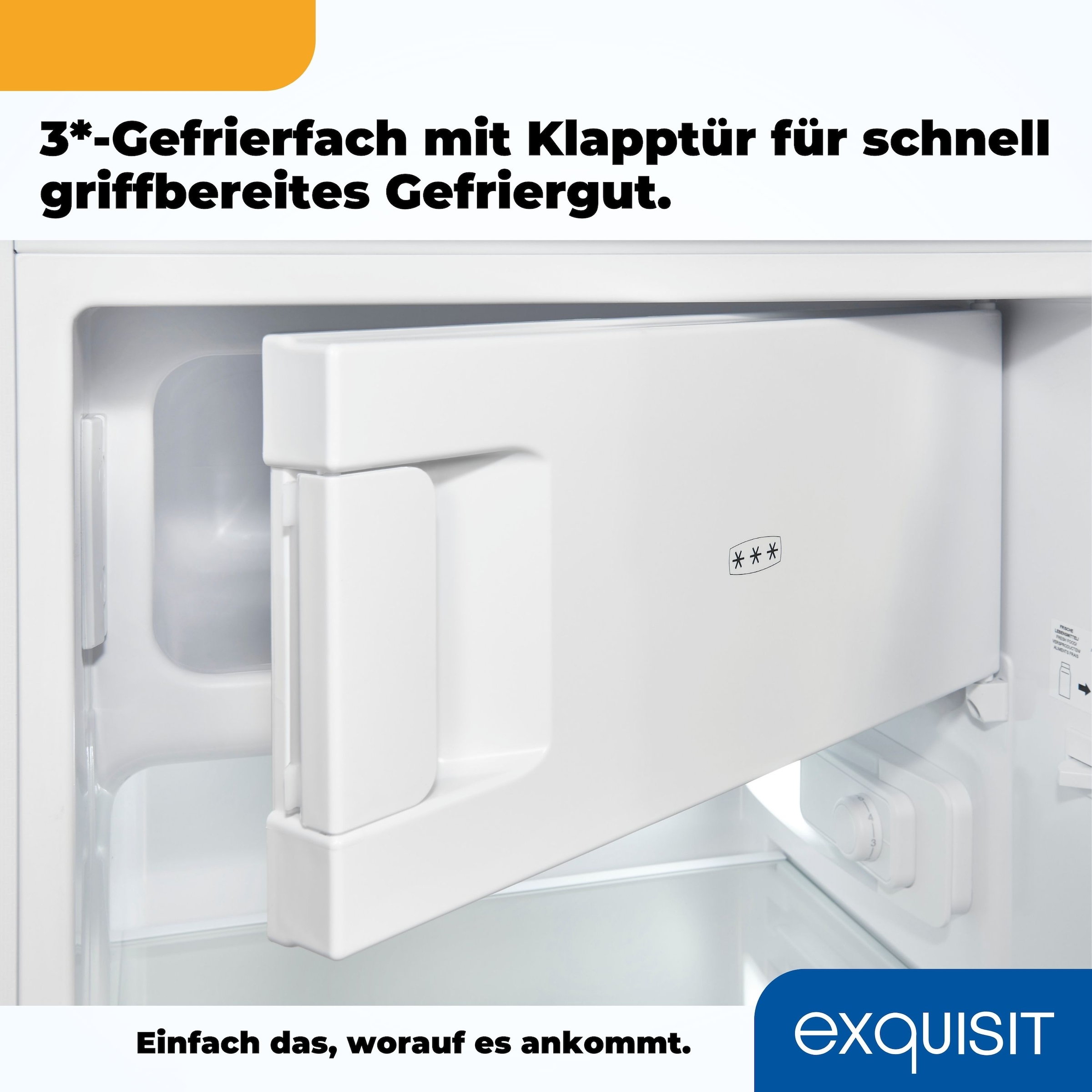 exquisit Kühl-/Gefrierkombination »KS117-3-040D weiss«, Energieeffizienzklasse D, 81 Liter Nutzinhalt