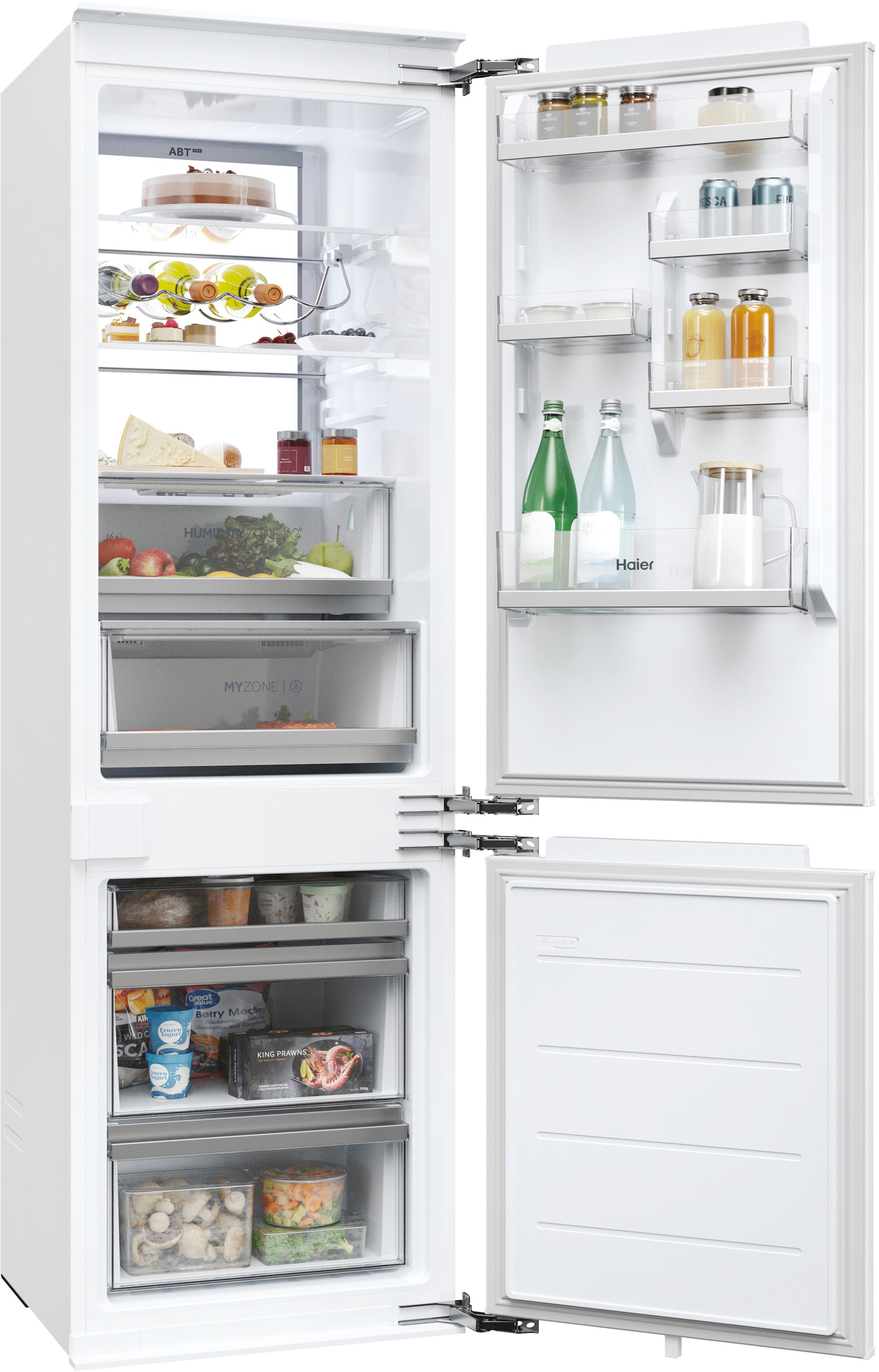 Haier Einbaukühlschrank Titanium Series 6 »HBW7518CF«, MyZone und Humidity Zone für längere Haltbarkeit von Obst und Gemüse