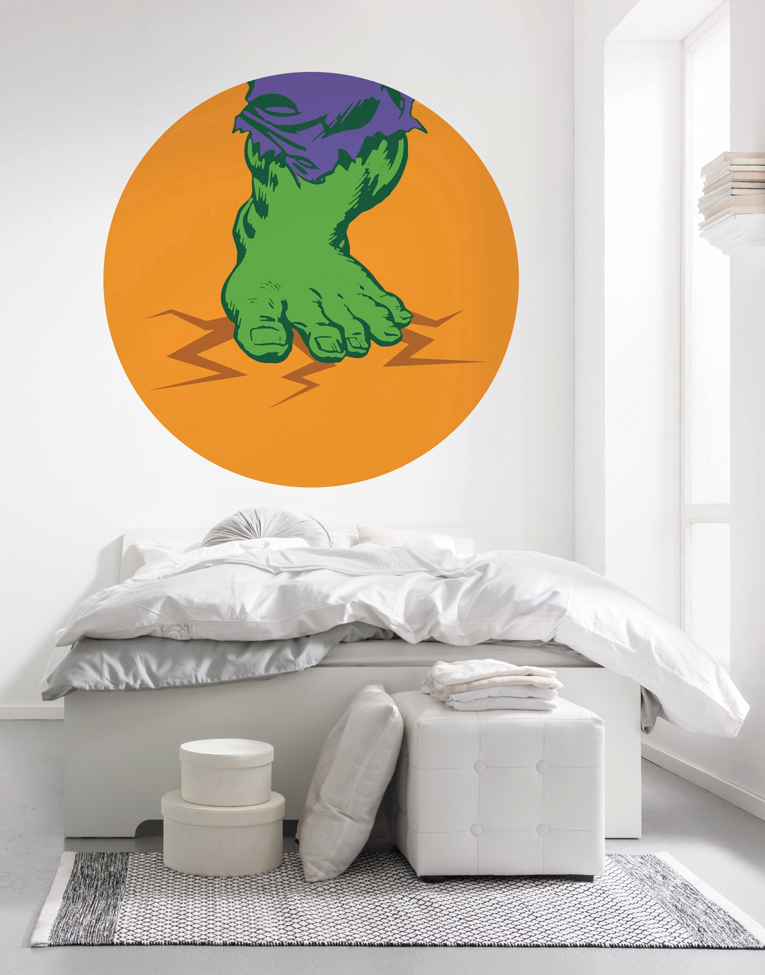 Komar Fototapete Avengers Hulk's Foot Pop Art D: ca. 125 cm günstig online kaufen