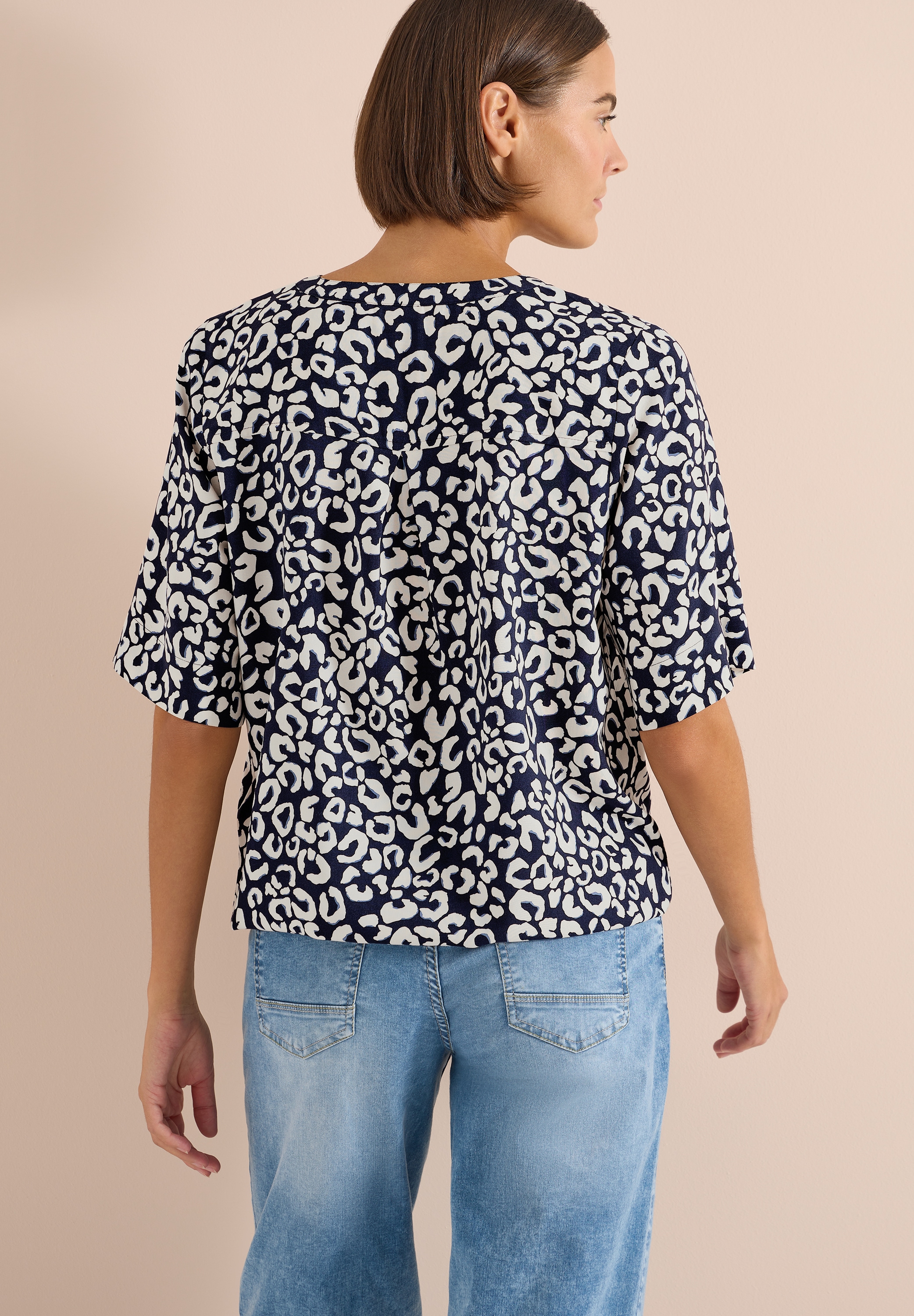 Cecil Druckbluse Sommerbluse mit Leo-Muster