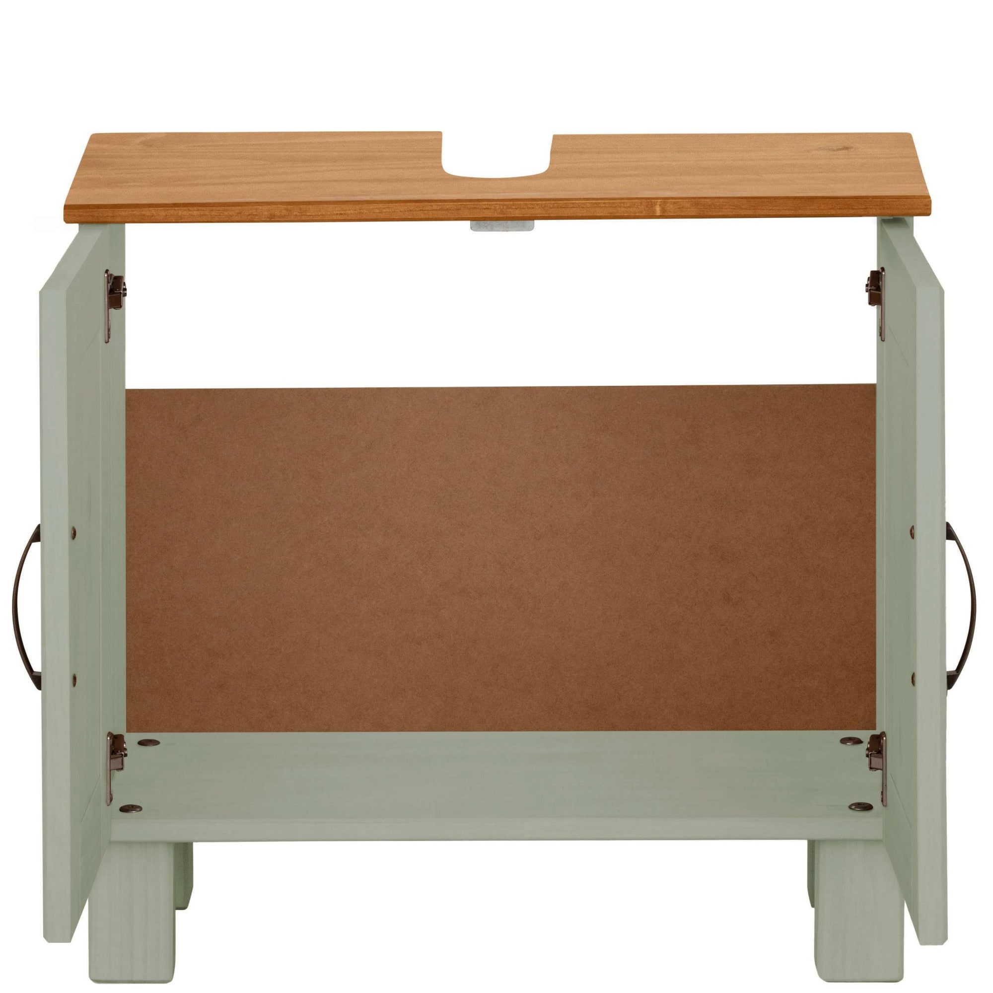 Home affaire Waschbeckenunterschrank »Rodby«, FSC®-zertifiziertes Massivholz, Griffe Metall, Breite 60cm, Höhe 55cm