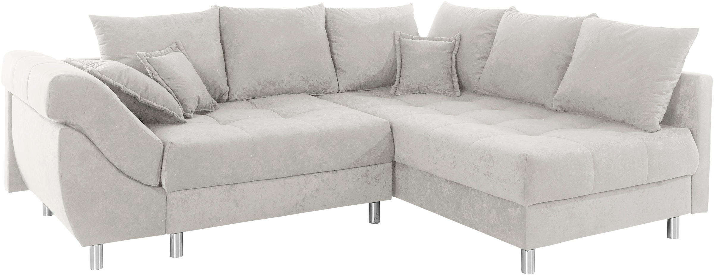 COLLECTION AB Ecksofa Joseli,  mit Zier- und Rückenkissen, komfortable Schanzen-Armlehne