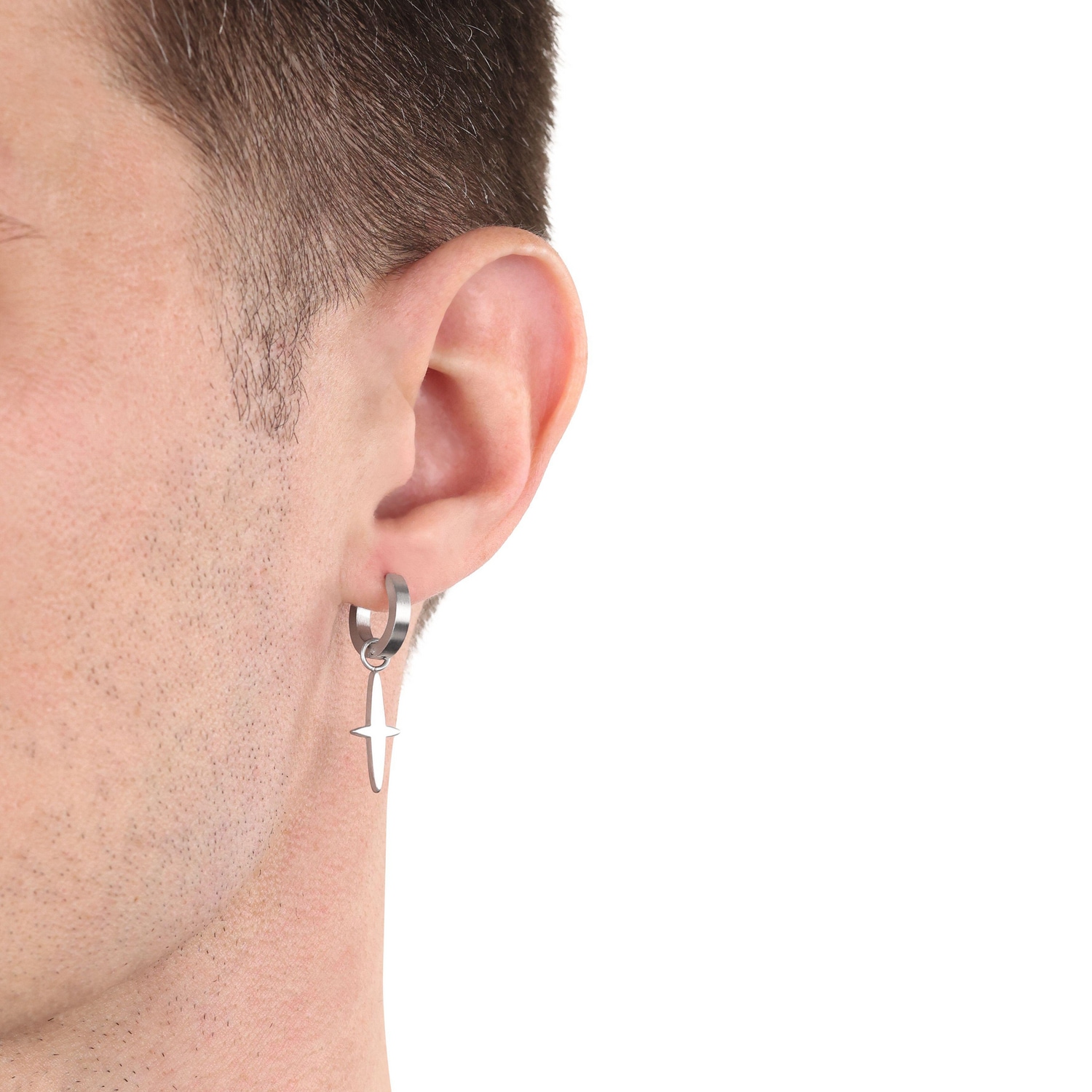 Amor Paar Creolen »inkl. 1 Kreuz-Anhänger«