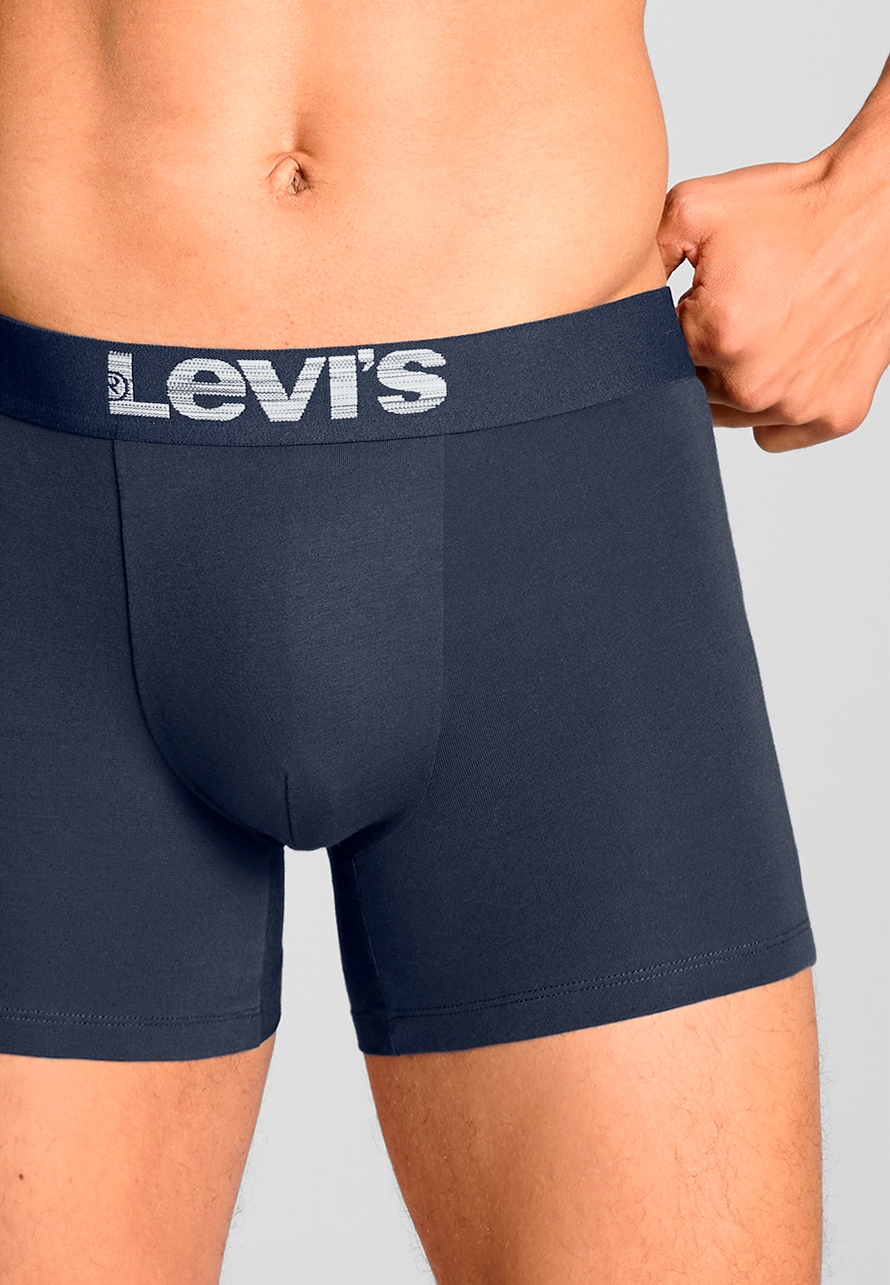 Levi's® Boxershorts »LEVIS MEN OPT ILL BOXER BRIEF ORG CO 2P«, (2er Pack), mit breitem Logobund