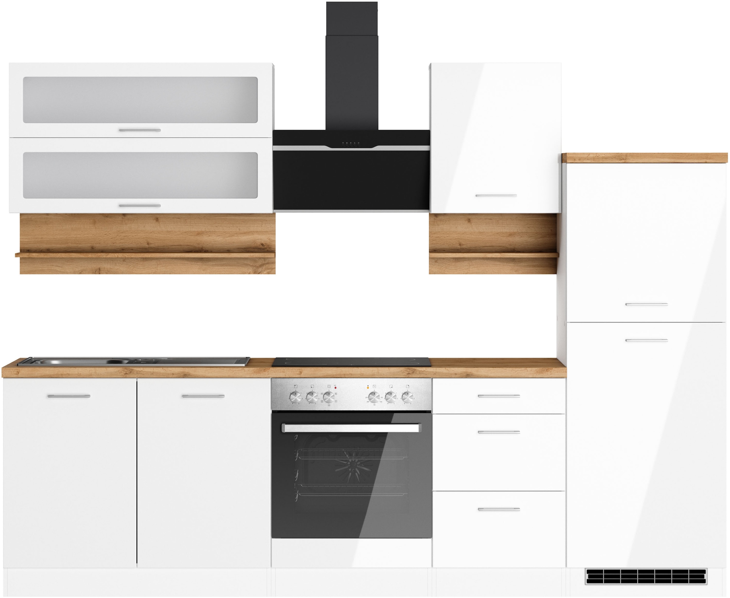 KOCHSTATION Küchenzeile »KS-Milan«, 270 cm breit, robuste Metallauszüge, vi günstig online kaufen