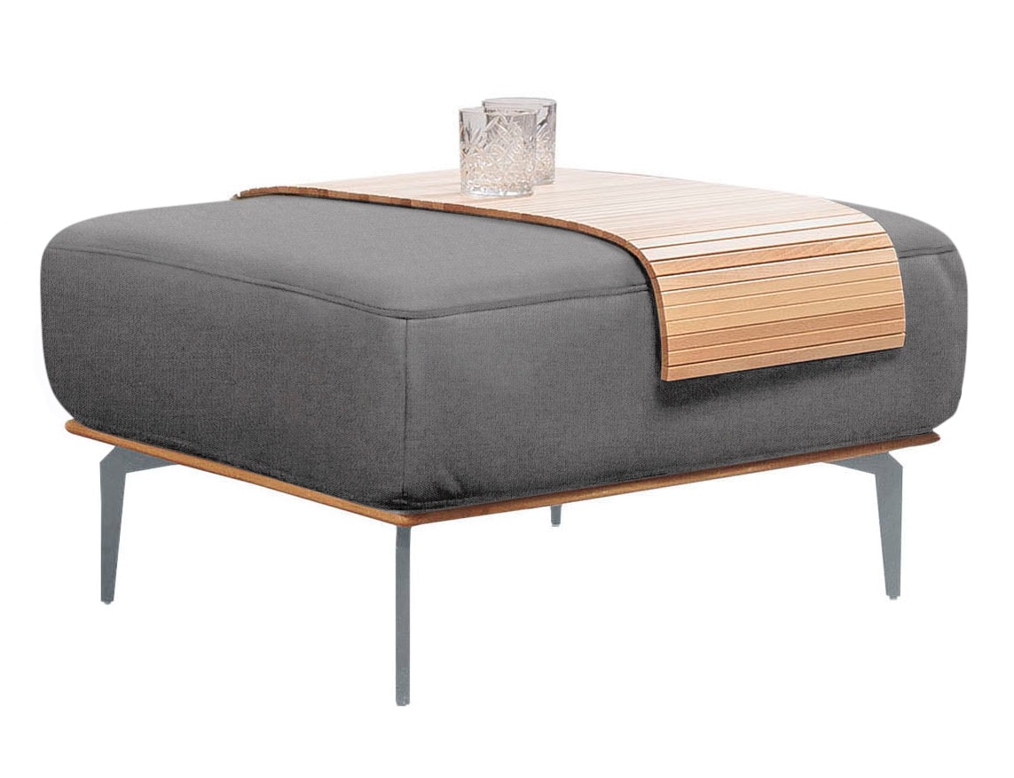 W.SCHILLIG Polsterhocker »run«, mit elegantem Holzsockel, Füße in Silber matt, Breite 75 cm