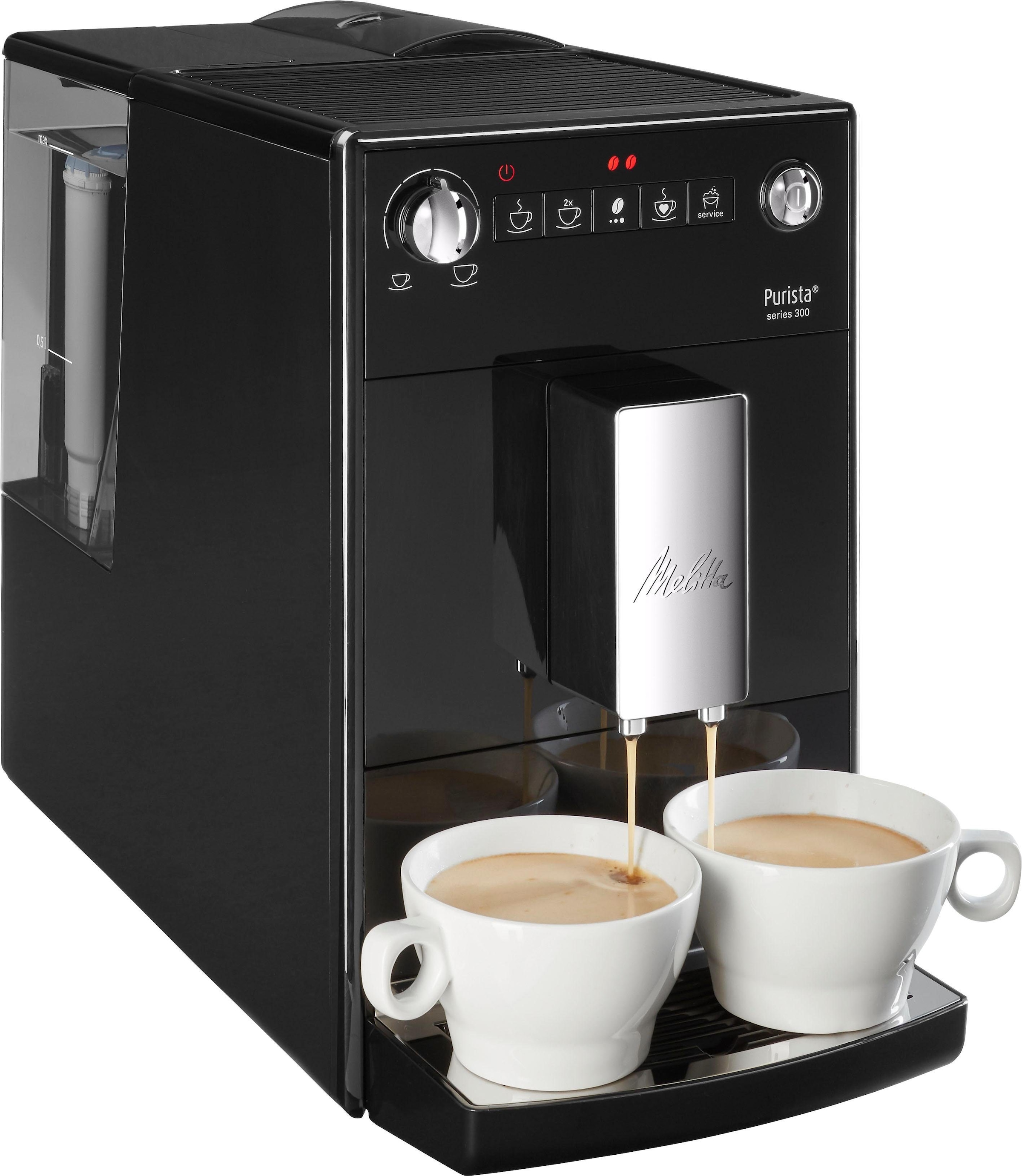 Melitta Kaffeevollautomat »Purista® F230-101, silber/schwarz«, Lieblingskaffee-Funktion, kompakt & extra leise