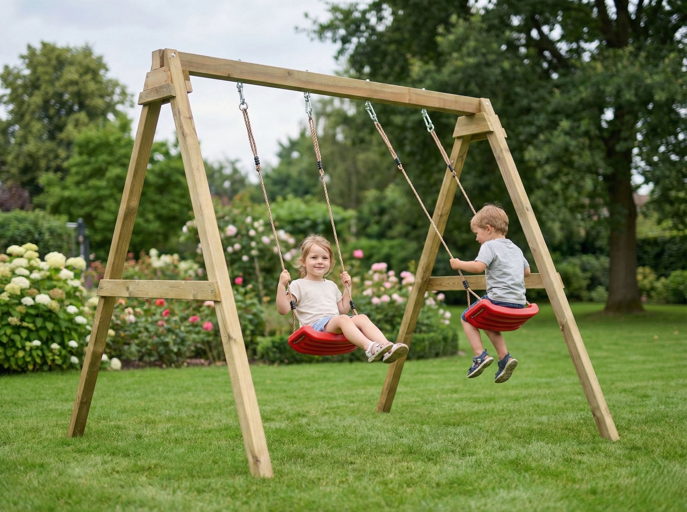 FUNGOO Doppelschaukel »MaxPlay - Swing« mit Sitzen und Bodenankern