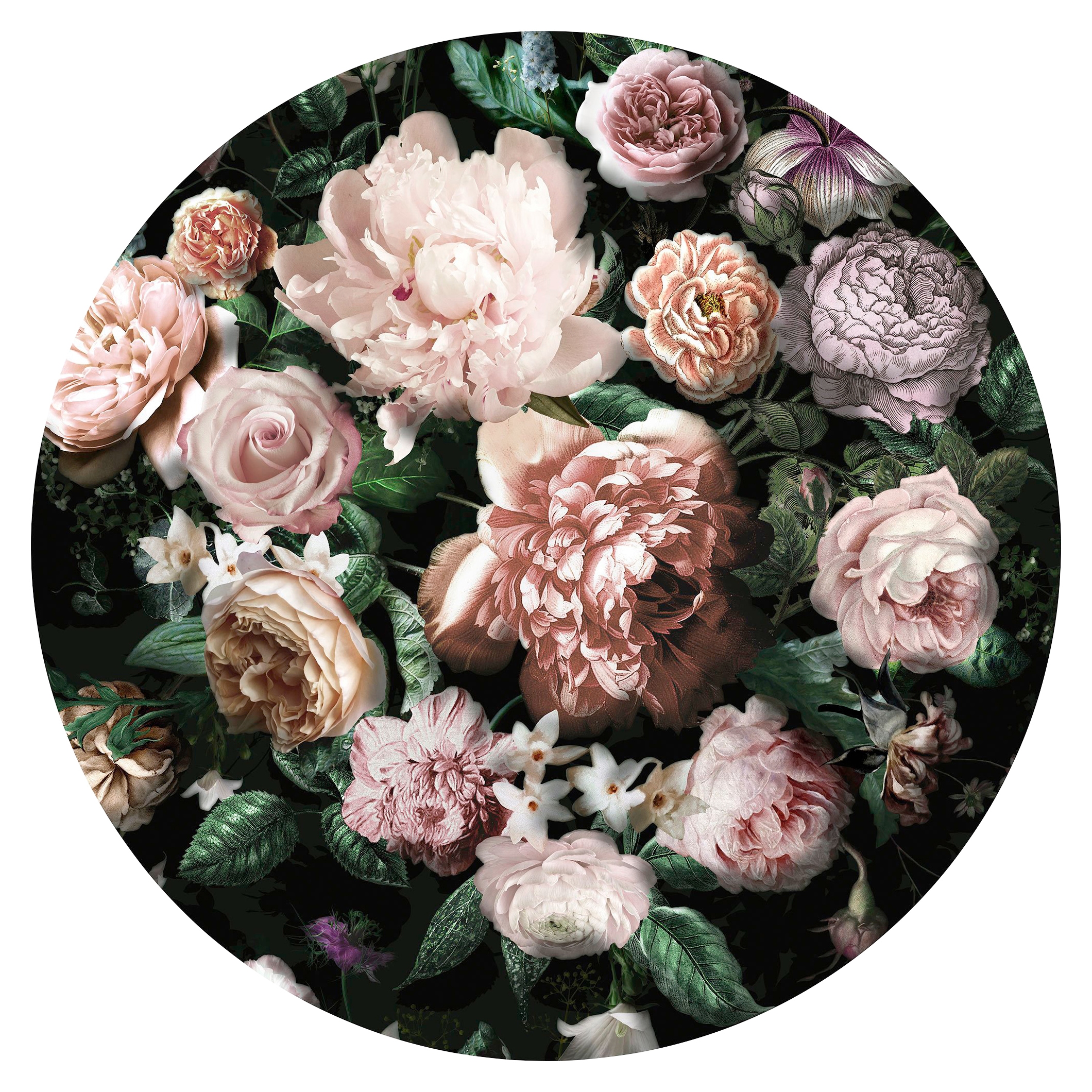 Komar Vlies Fototapete Flower Couture Selbstklebend Ø 125 cm günstig online kaufen