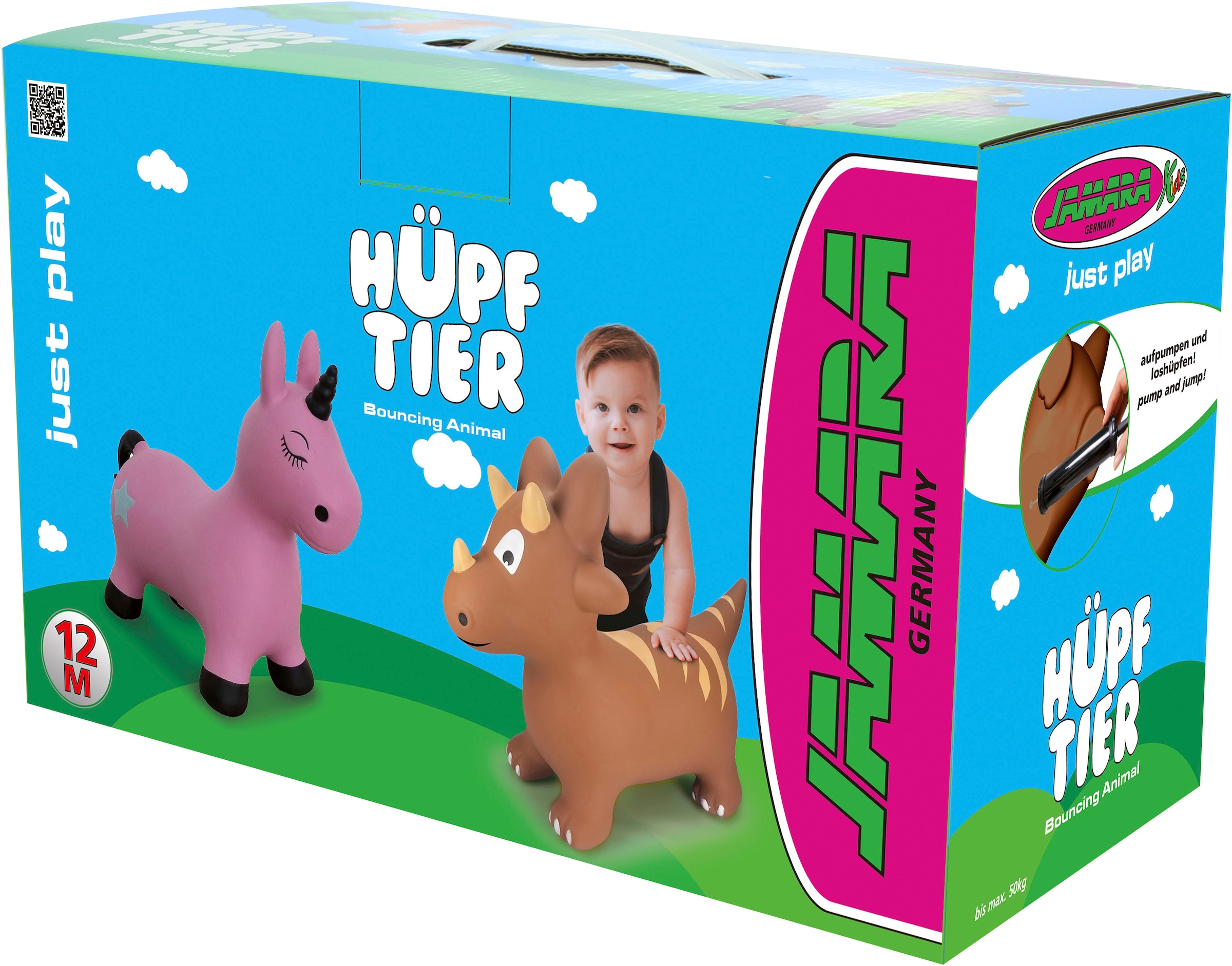 Jamara Hüpftier »Einhorn, pink«, inkl. Luftpumpe