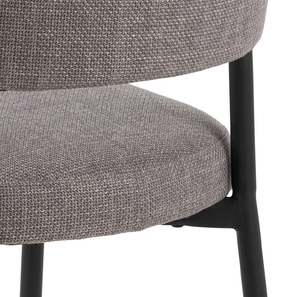 ACTONA GROUP Esszimmerstuhl »Edina Stuhl, Wohnzimmerstuhl«, Luxus-Microfaser, Stoff, schwarze Stahlbeine, 2er-Set