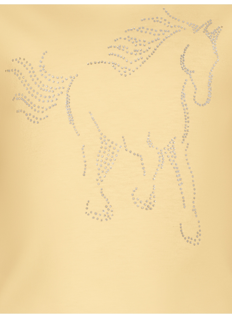 Trigema T-Shirt »TRIGEMA T-Shirt mit glitzerndem Pferde-Printmotiv«, (1 tlg.)