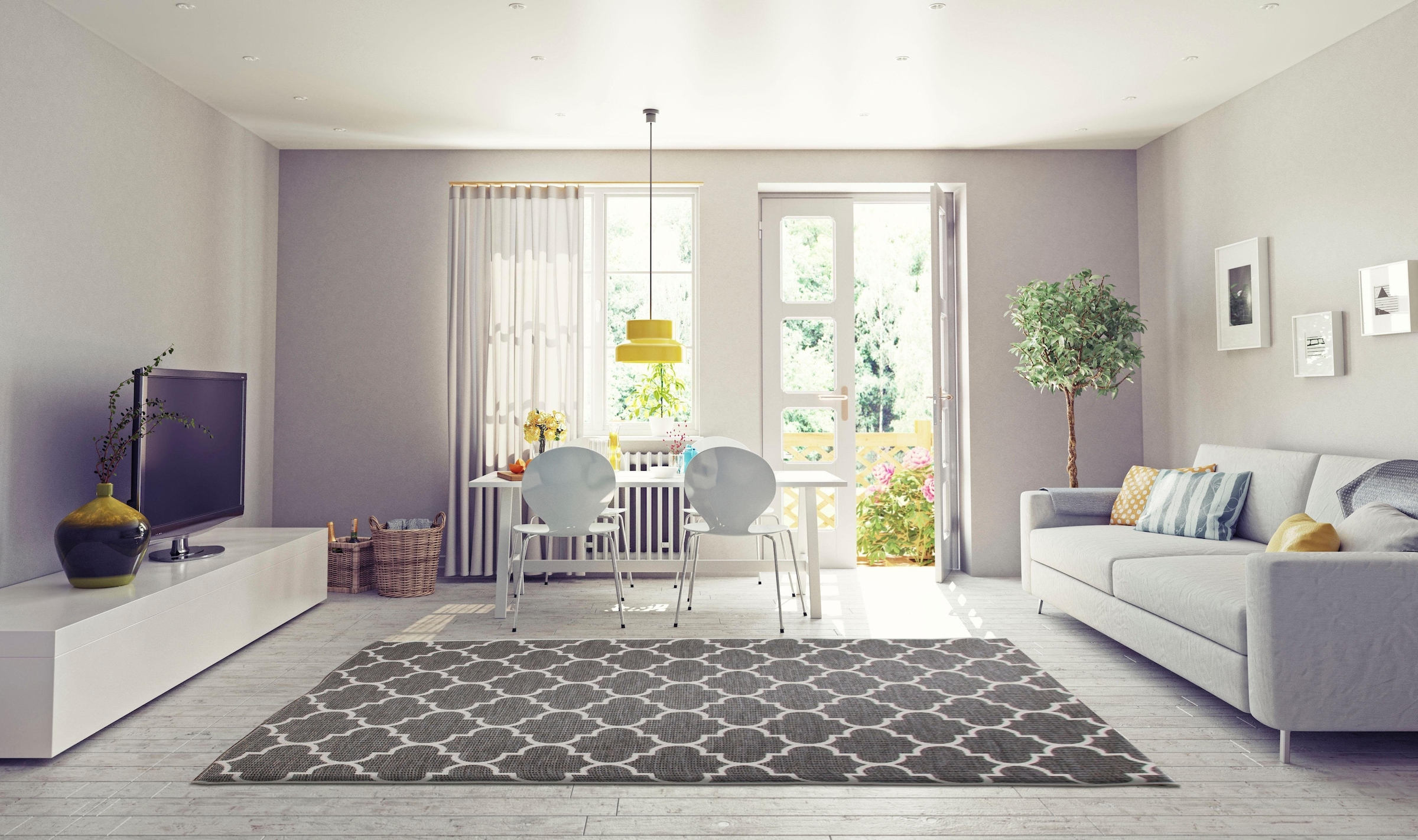 rechteckig, bequem bestellen Wohnzimmer andas Teppich und Indoor »Valon«, Outdoor geeignet, und schnell