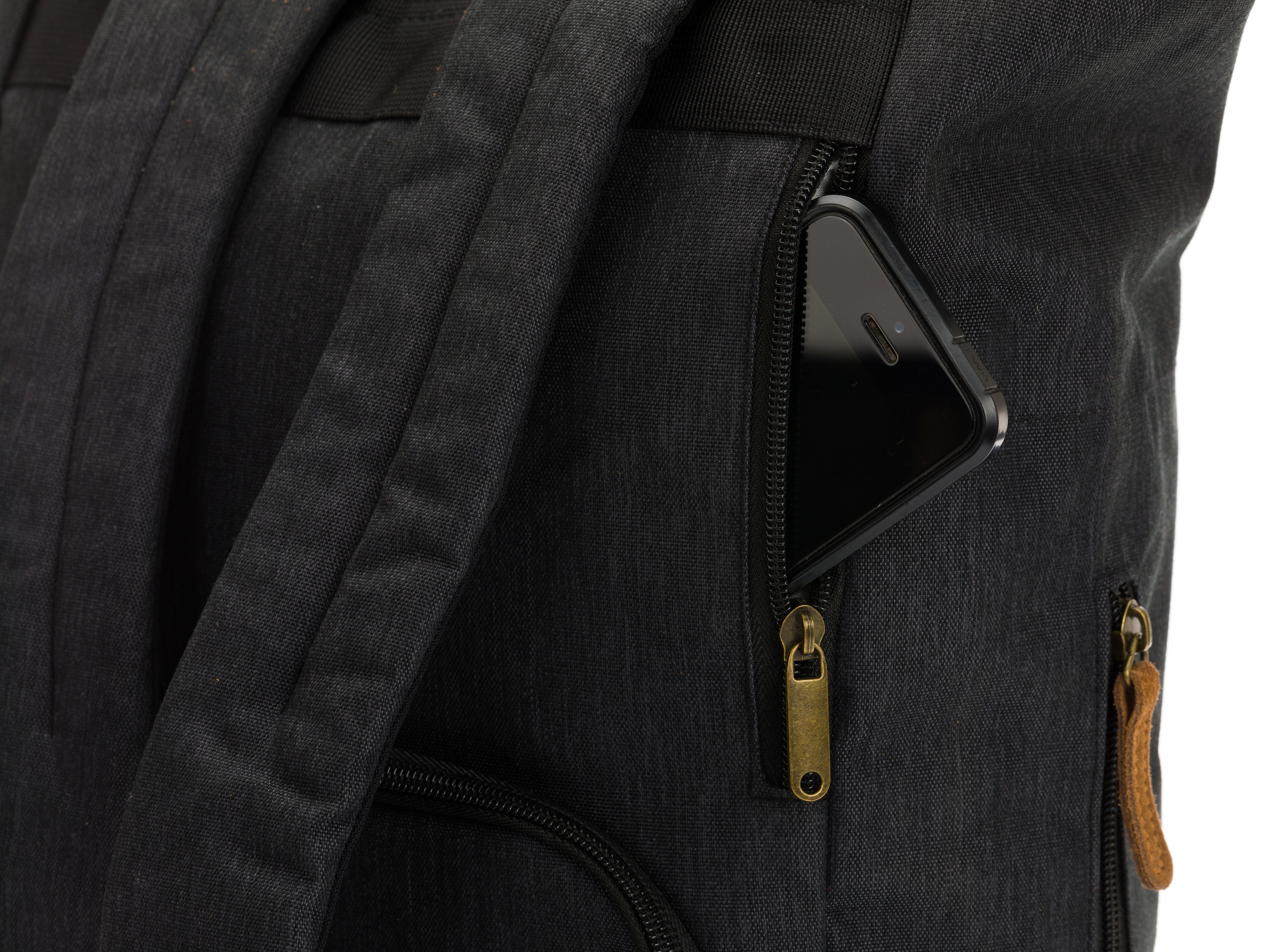 Fillikid Wickelrucksack »Rolltop Berlin, schwarz melange«, Reflektoren, inkl. Wickeltunterlage