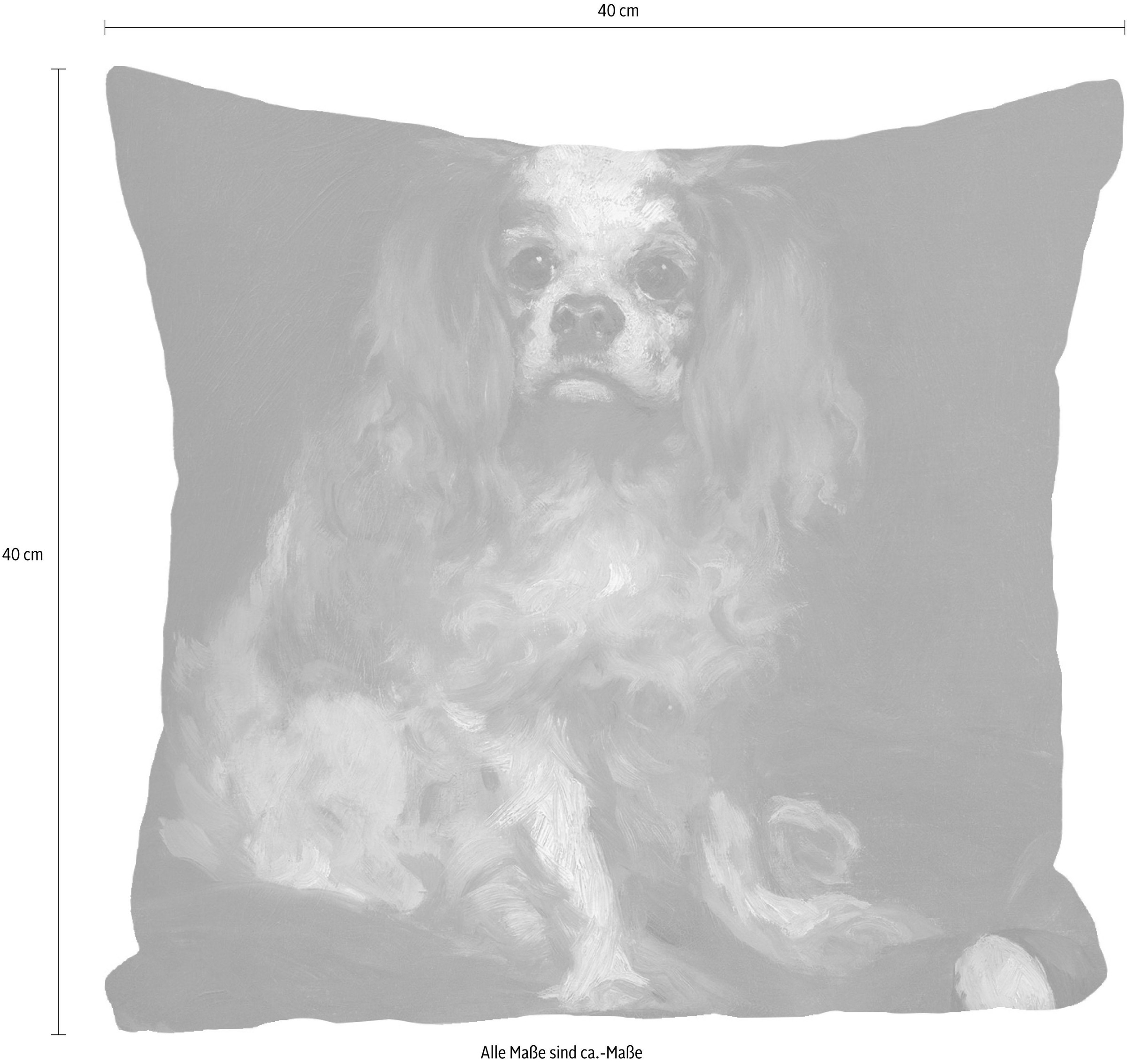 queence Dekokissen »»Hund««, Kissenhülle ohne Füllung, 1 Stück