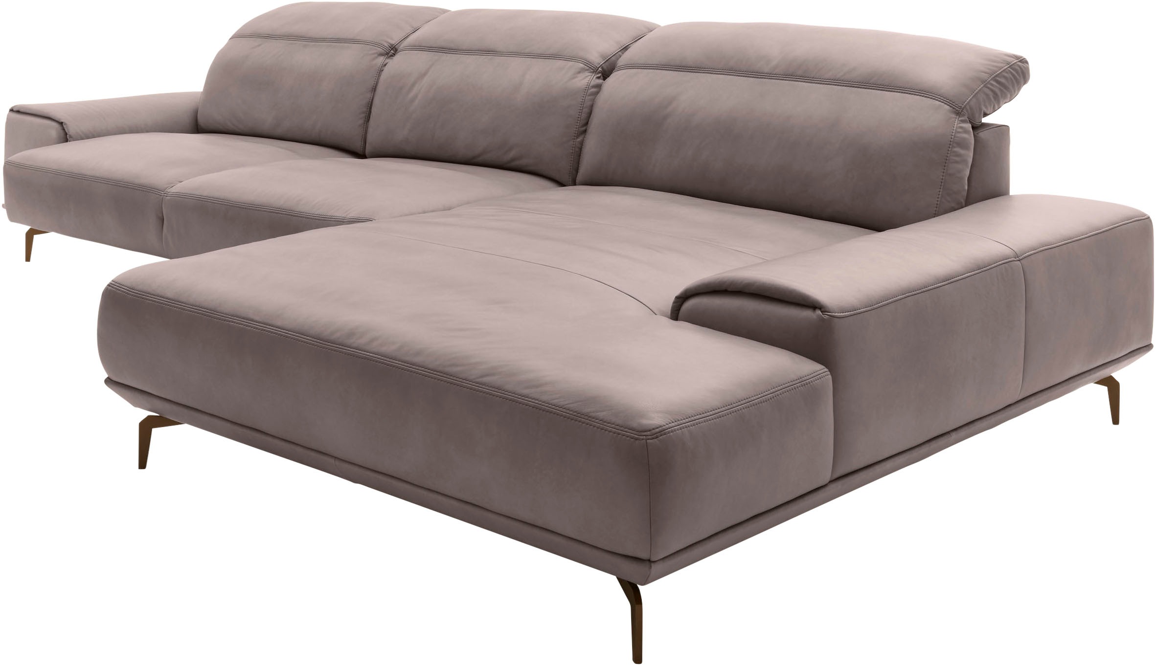 Musterring Wohnlandschaft »MR 2490«, Bronze-Fuß Sitzhöhe 46cm, wahlweise mit Funktionen, Maße 342 x 207 cm