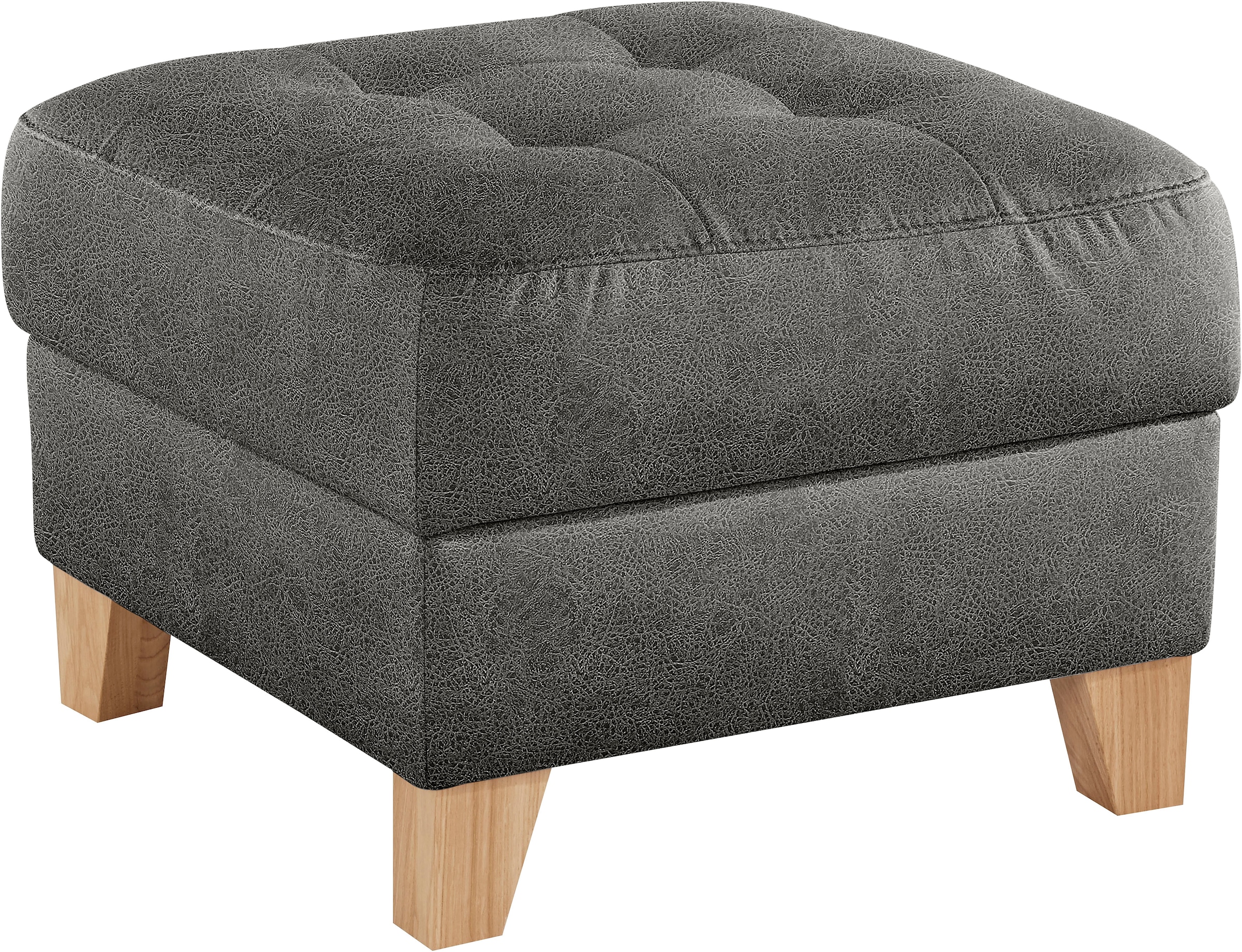 exxpo - sofa fashion Hocker »Elio bequemer Sitzkomfort und aufwendiger Detailverarbeitung«, mit Staufach unter der Sitzfläche