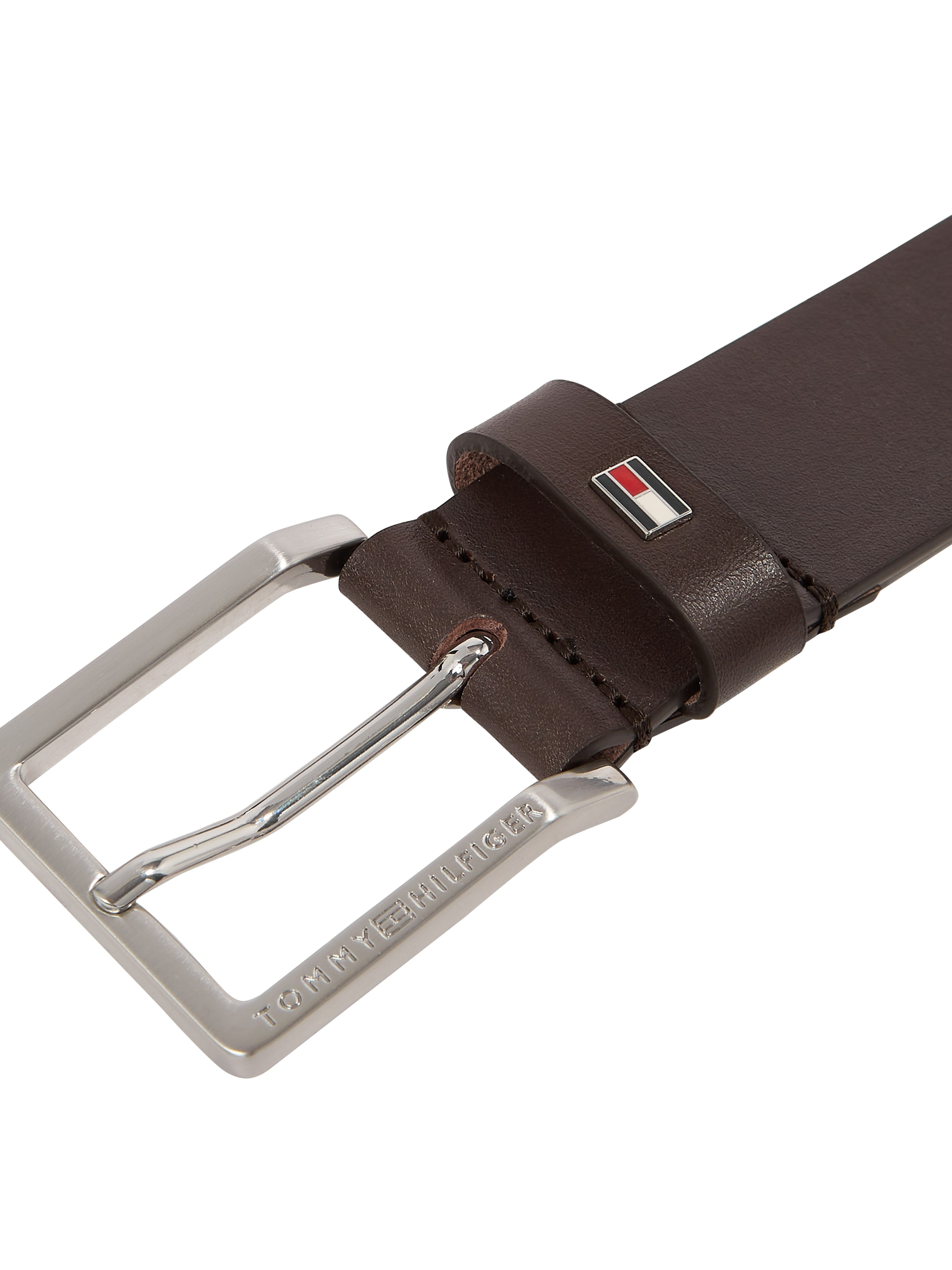 Tommy Hilfiger Ledergürtel »OLIVER 3.5 EXT«, mit Metall-Label am Verschluss