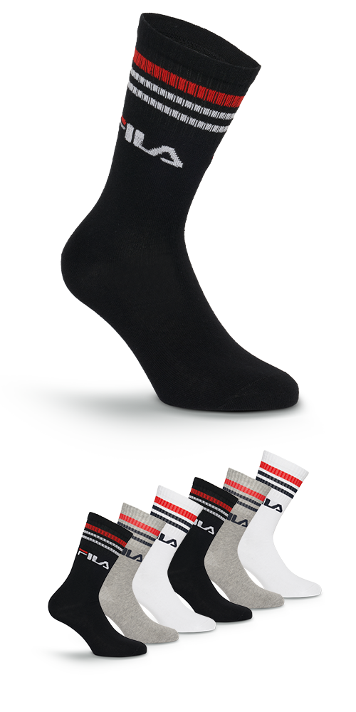 Fila Socken »UNISEX LIFESTYLE PLAIN SOCKS« 6 Paar tlg. mit Logo-Schriftzug