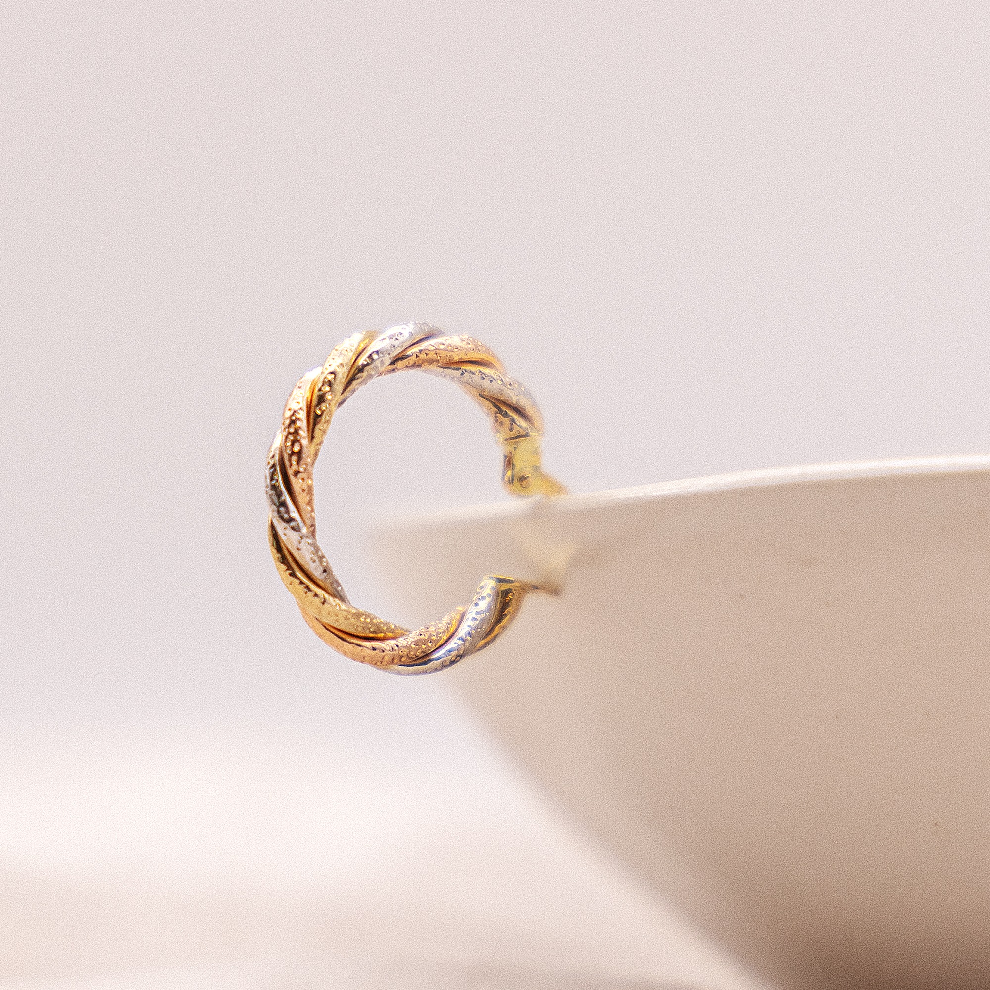 Fascination by Ellen K. Paar Creolen »Gold 585 dreifarbig 21mm Durchmesser«
