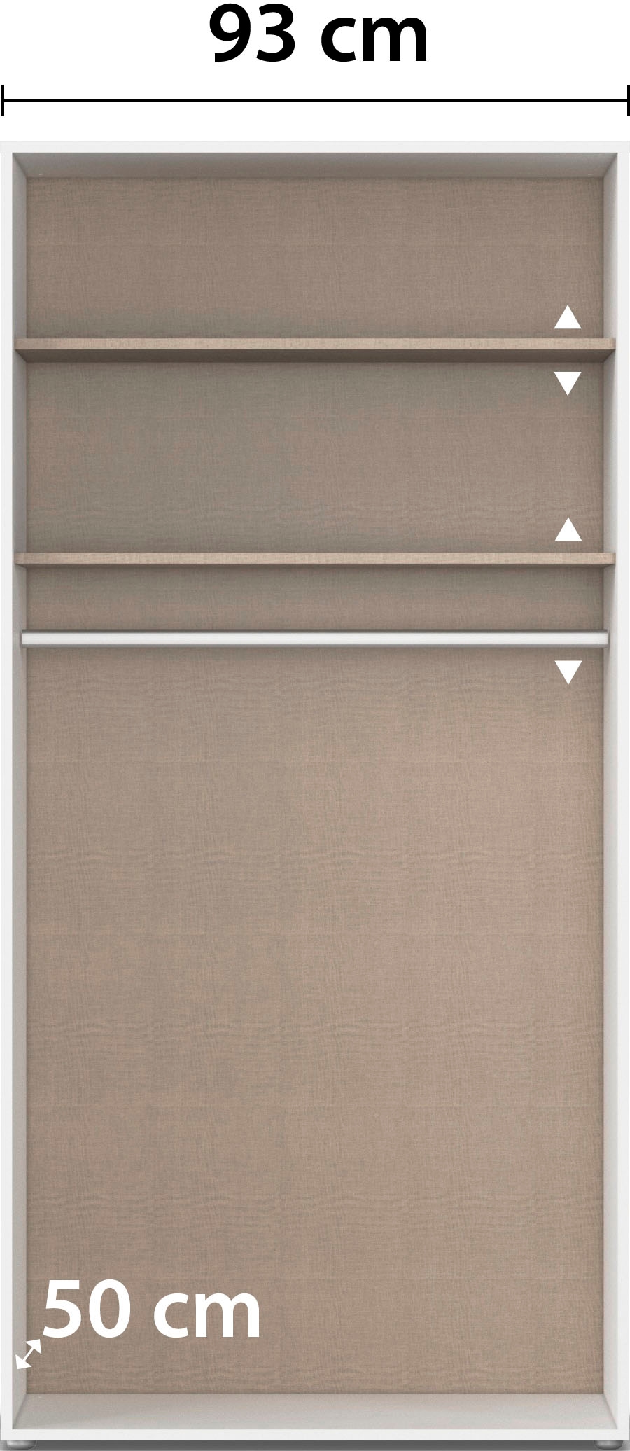 rauch Kleiderschrank »VOYAGER Otto´s Choice Garderobe Wäscheschrank TOPSELLER Schlafzimmer« in 3 verschiedenen Ausstattungen BASIC/CLASSIC/PREMIUM,  mit 2 modernen Griffvarianten, viel Stauraum MADE IN GERMANY