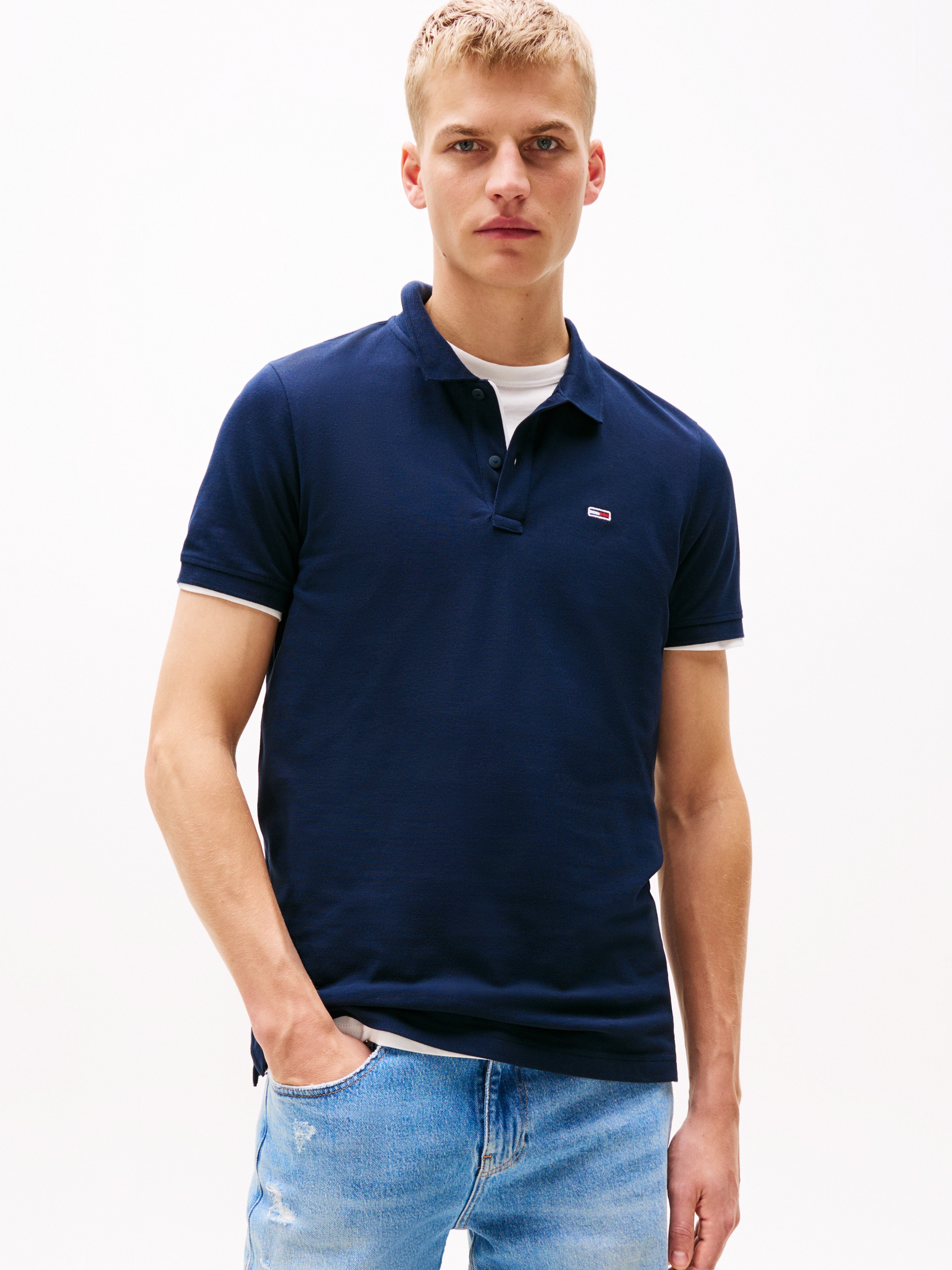 Tommy Jeans Poloshirt »TJM SLIM PLACKET POLO EXT«