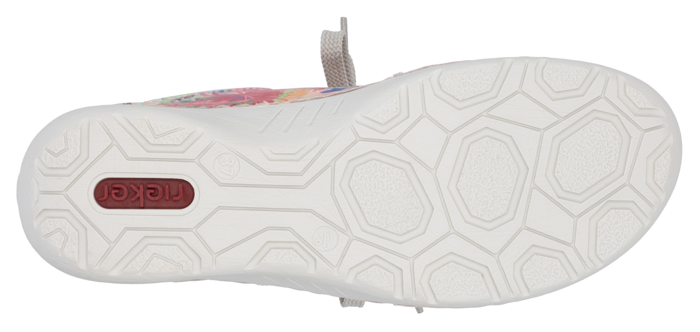 Rieker Slip-On Sneaker, Freizeitschuh, Halbschuh, Schlupfschuh mit aufgesetzter Schnürung