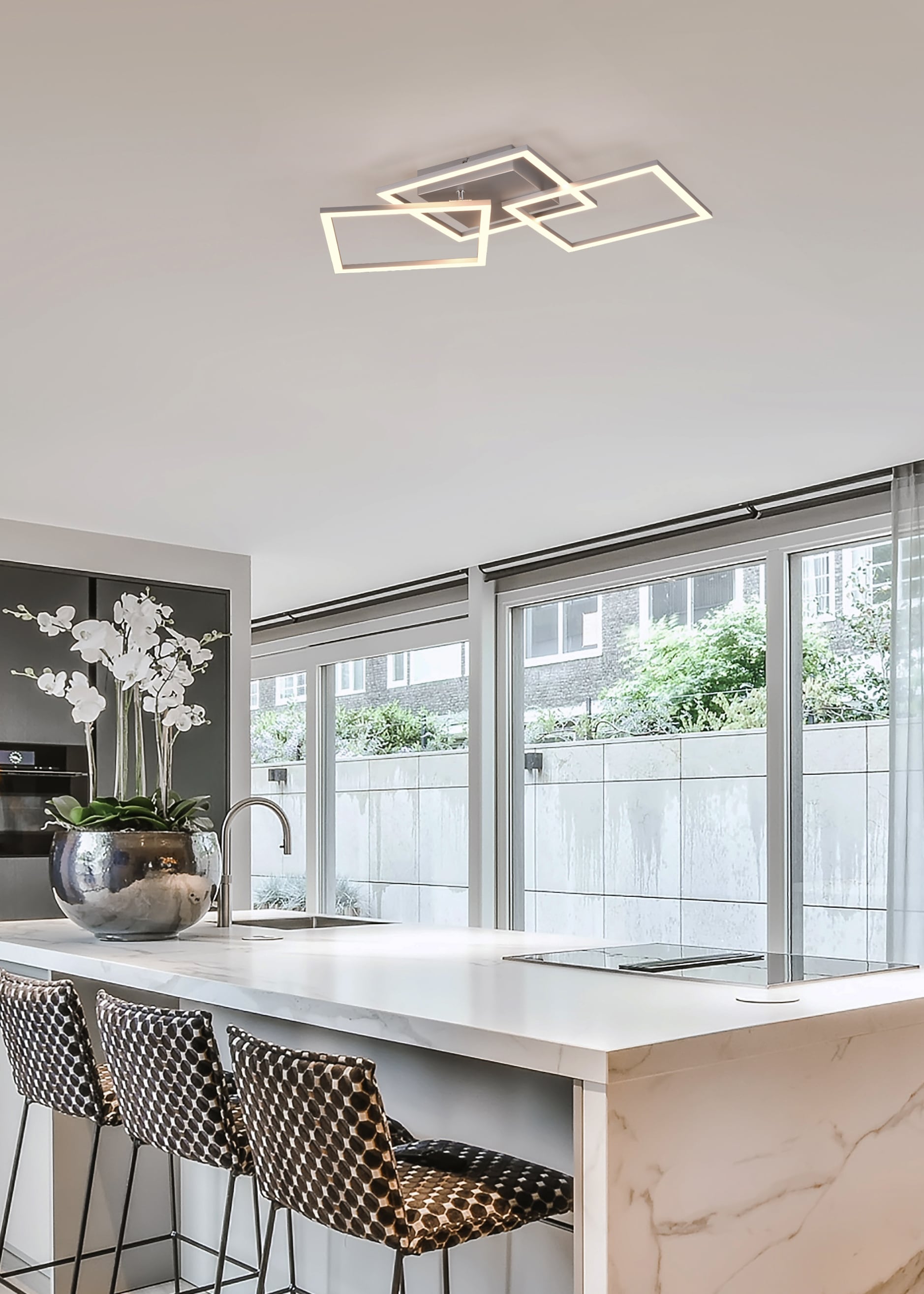 my home LED Deckenleuchte »ANTJE, Deckenlampe, schwenkbare LED-Rechtecke«, 3 flammig, Leuchtmittel LED-Board | LED fest integriert, Wand- und Deckenmontage möglich