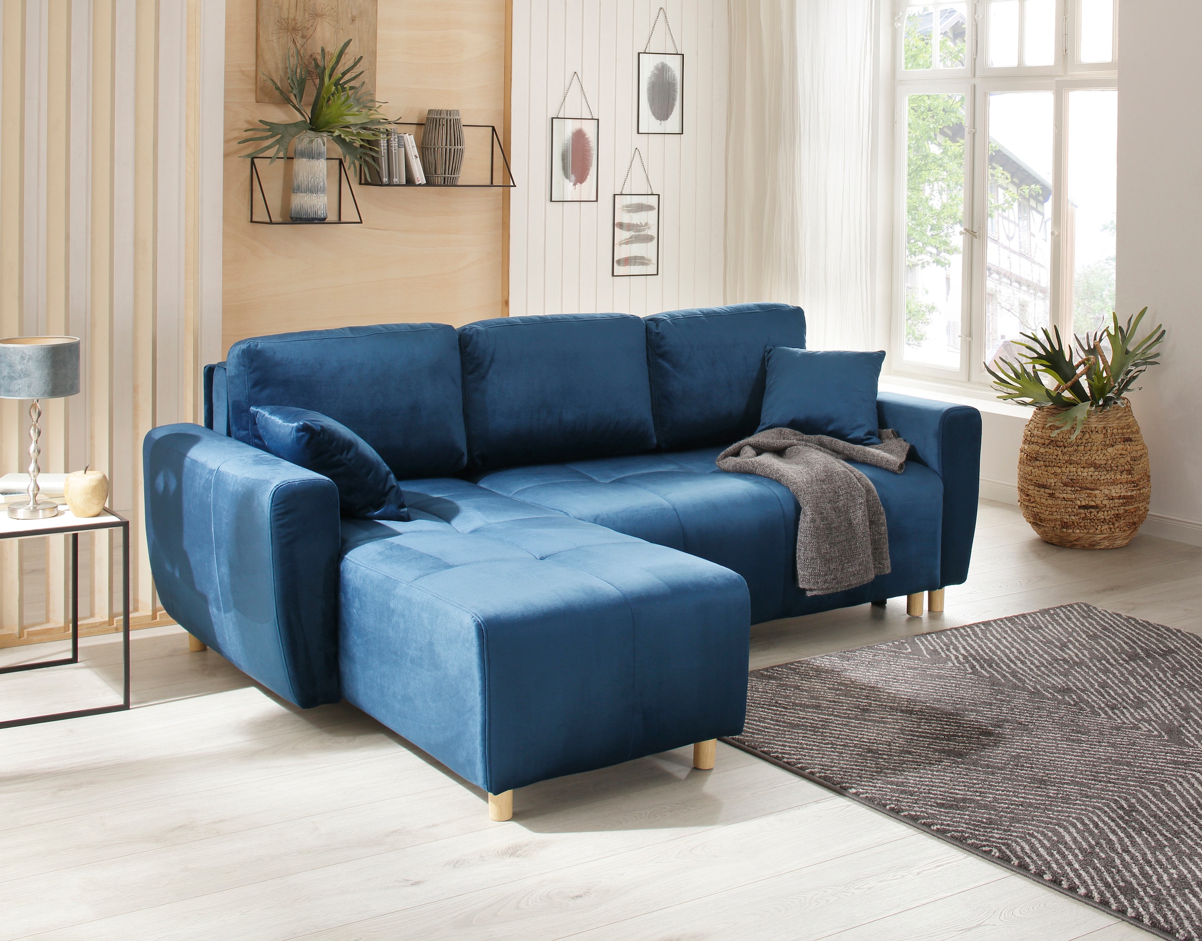 Home affaire Ecksofa »Scania L-Form«, wahlweise mit Bettfunktion und Bettkasten