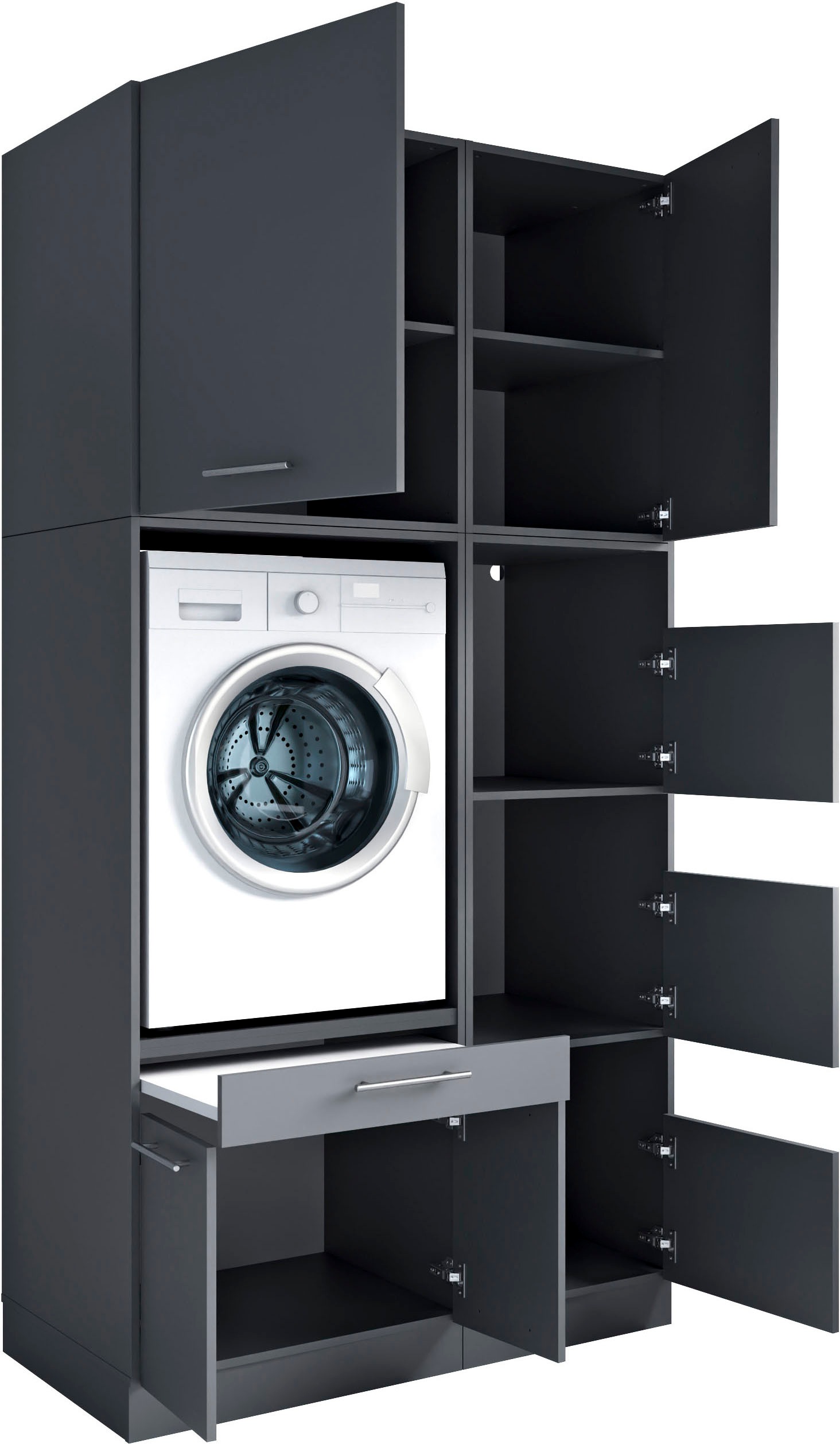 Laundreezy Mehrzweckschrank-Set »Laundreezy, 4-tlg. Mehrzweckschrank-Set B/H/T 118/238/68 cm« 4 Stk. tlg.