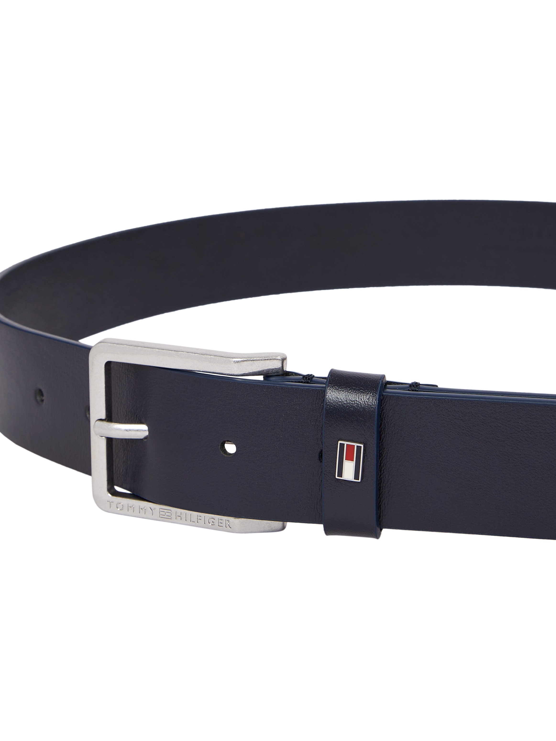Tommy Hilfiger Ledergürtel »Oliver« mit Kontrast-Schnalle und Logoschlaufe