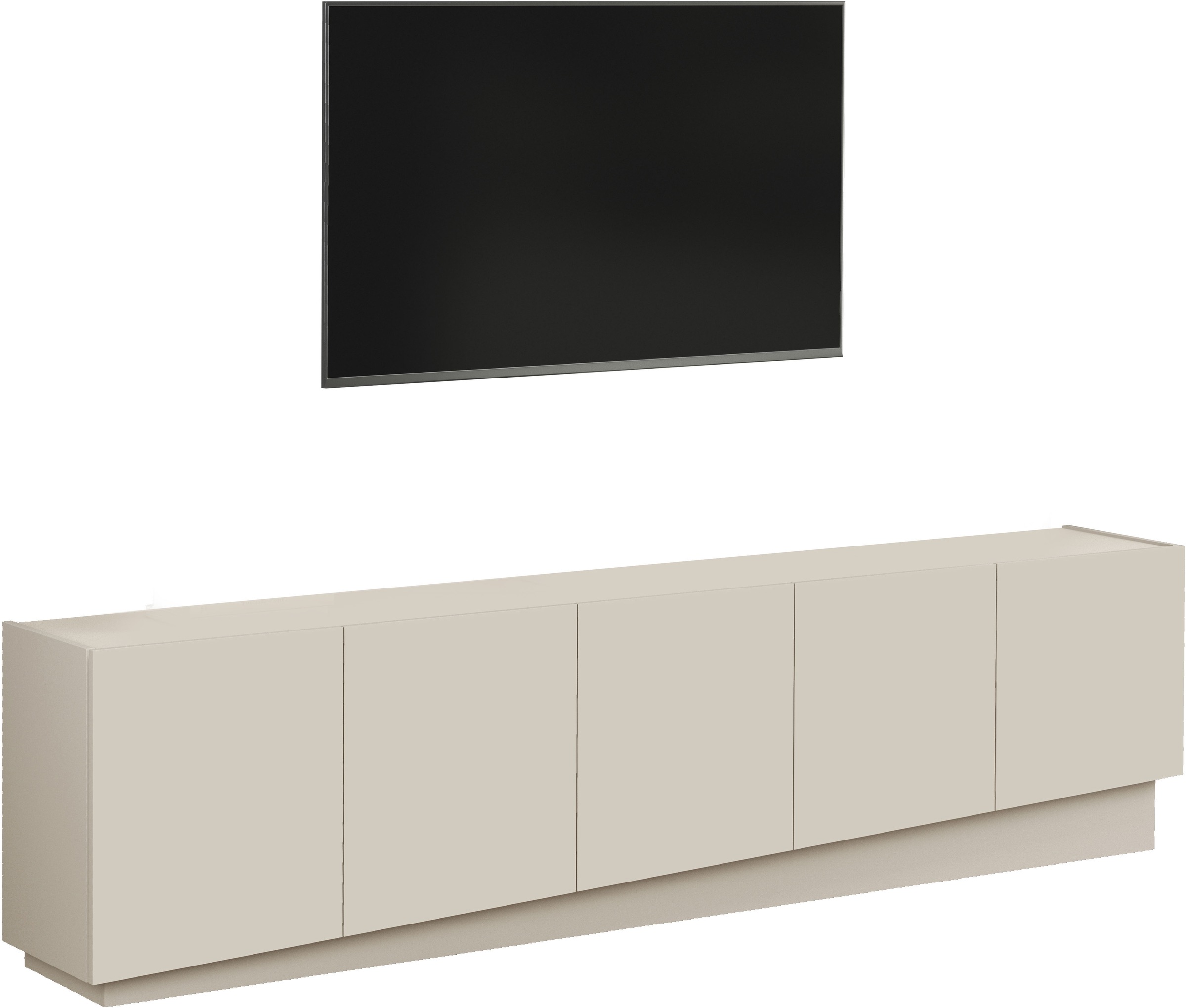 INOSIGN Lowboard »VELA, Höhe 60 cm, Breite 225 cm,Design mit schrägen Türen günstig online kaufen