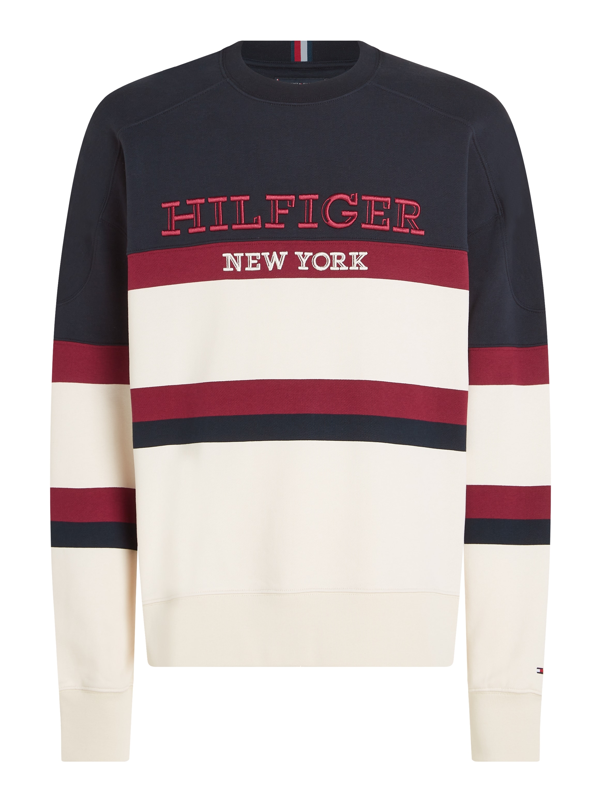Tommy Hilfiger Sweatshirt »MONOTYPE COLOR BLOCK SWEATSHIRT«, mit modischem Logoschriftzug auf der Brust