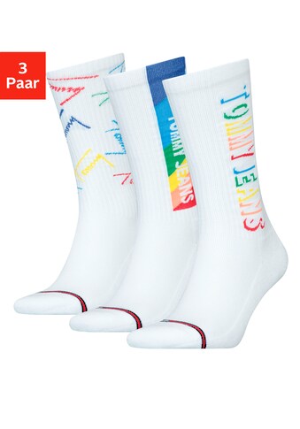 Tommy Hilfiger Socken, (3 Paar), mit eingestricktem Markennamen kaufen
