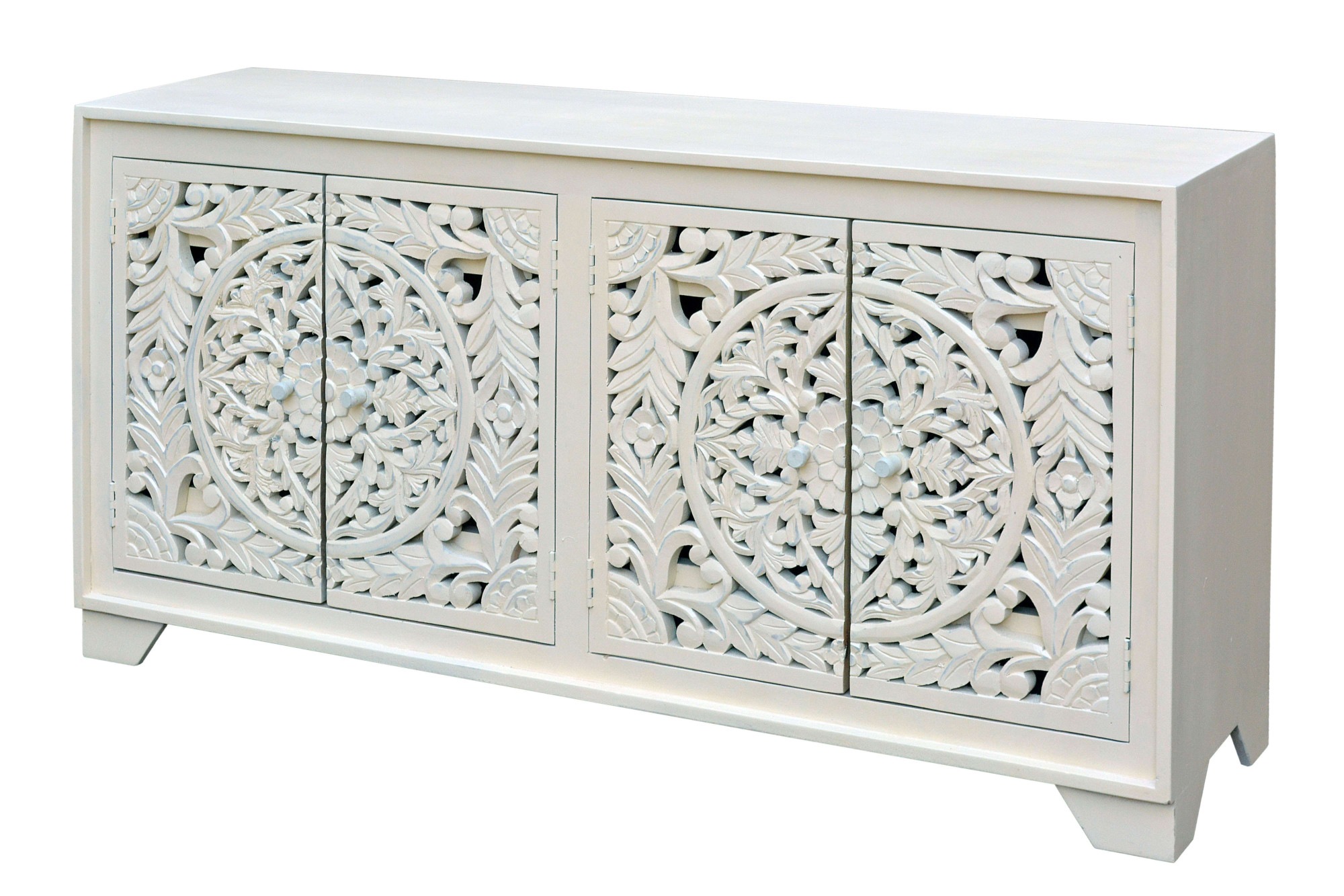 Home affaire Sideboard »Kenmare«, Kommode aus Mangoholz, dekorative Schnitzereien, Breite 170 cm