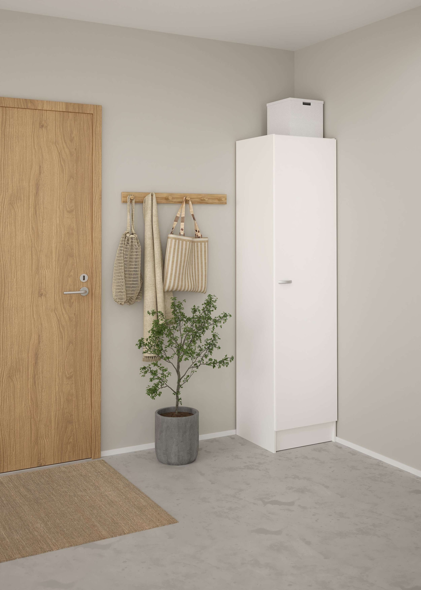 INOSIGN Drehtürenschrank »Focus, Kleiderschrank, Stauraum«, 1 Tür, 4 Einlegeböden, schmal, vielseitig einsetzbar, Breite 49 cm