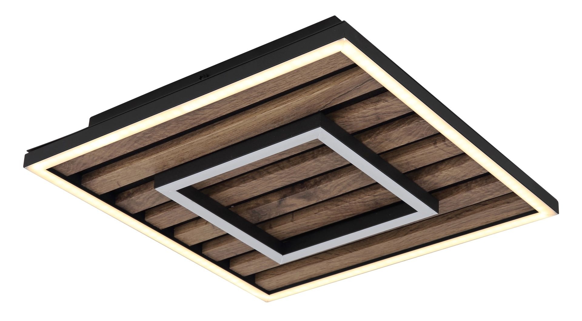 GLOBO LIGHTING LED Deckenleuchte »WOODY« LED-Modul 1 Stk. Warmweiß Deckenlampe, Wohnzimmer, Schlafzimmer, Design Lampe