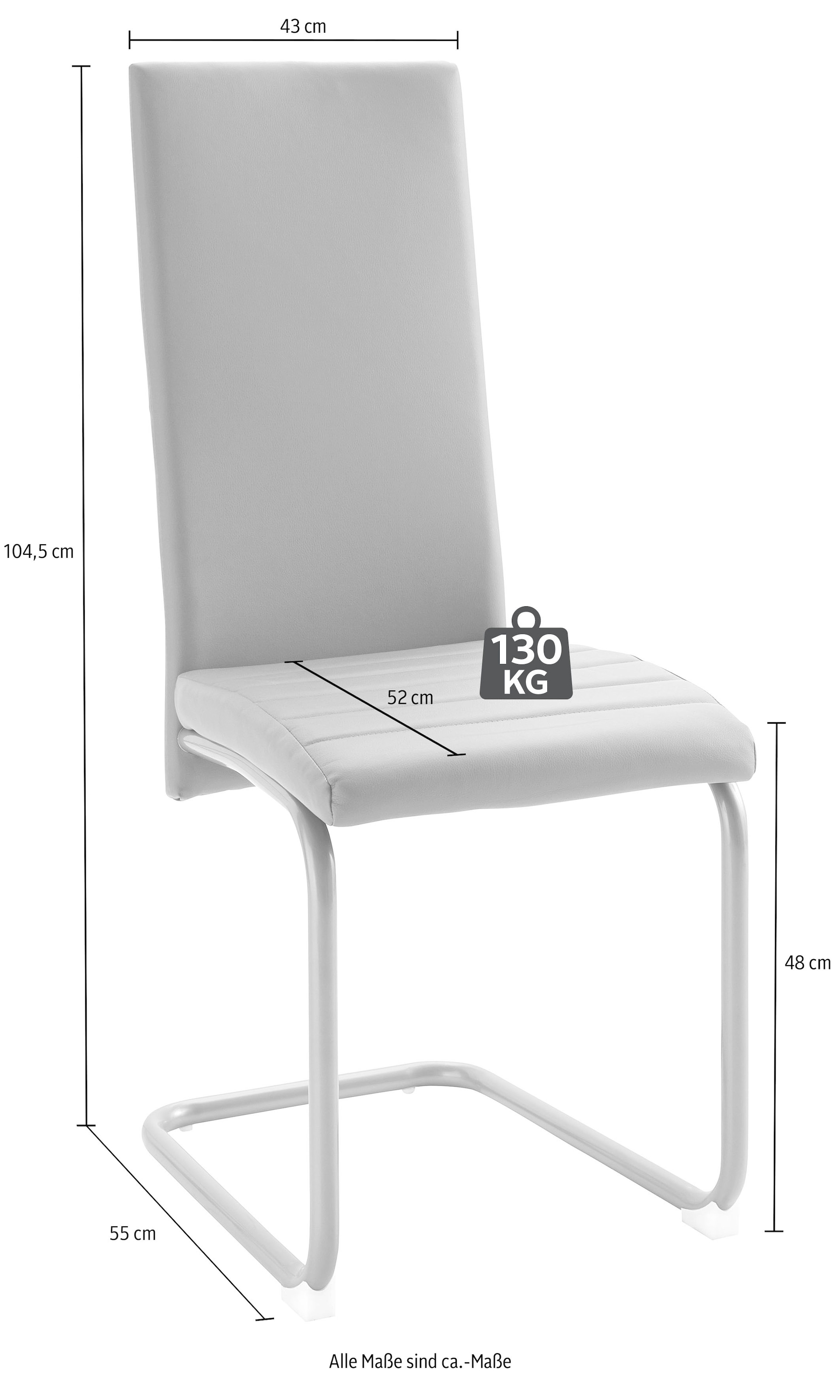 Home affaire Essgruppe »Genua«, (7 tlg.), Tisch - Breite 140 cm + 6 Stühle
