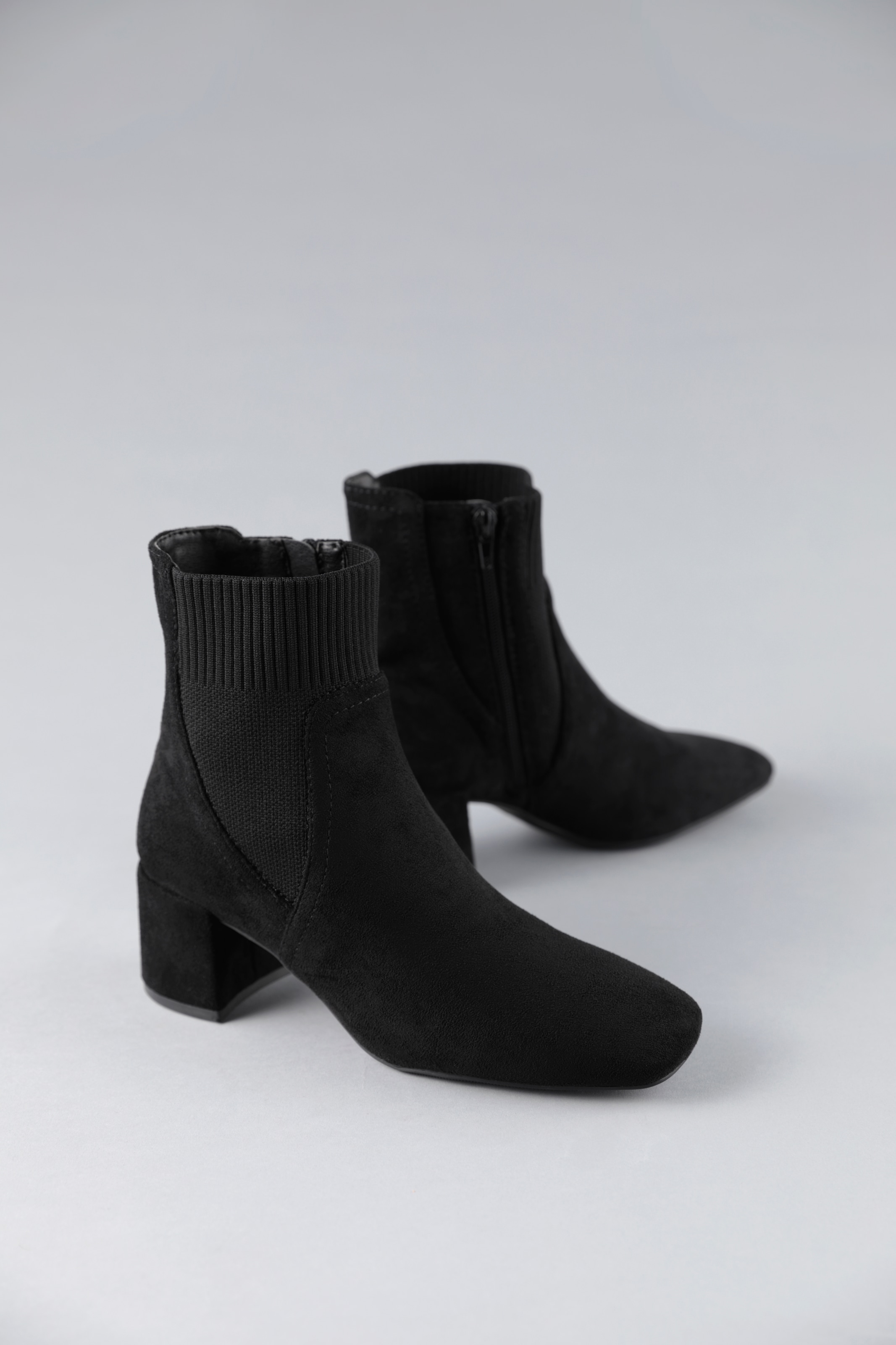 Aniston SHOES Stiefelette, Blockabsatz, Karreeform, mit Strick-Einsatz - NEUE KOLLEKTION