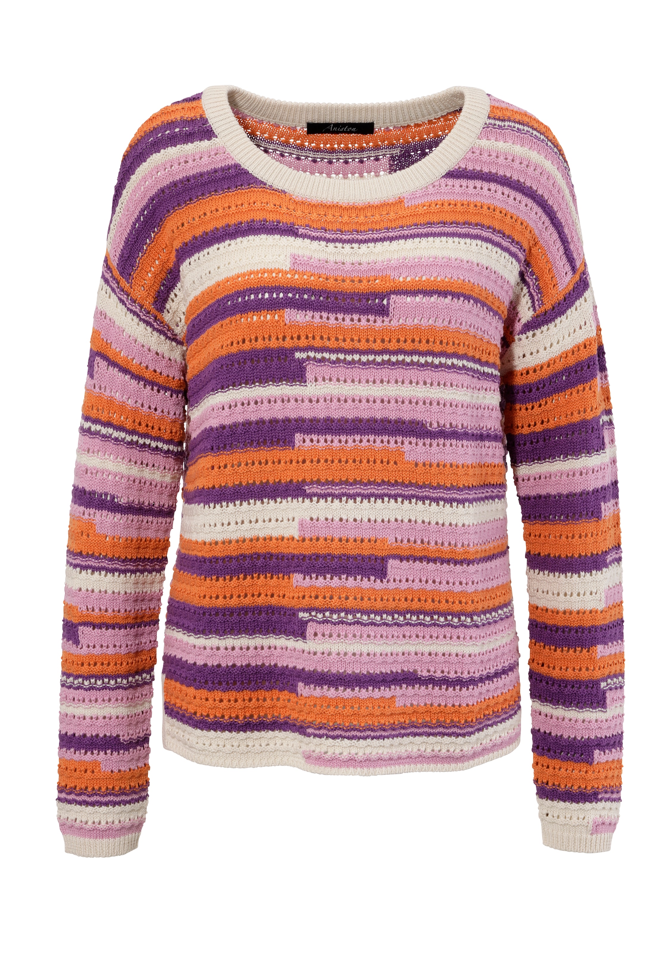 Aniston CASUAL Strickpullover, im extravagantem Streifen-Dessin