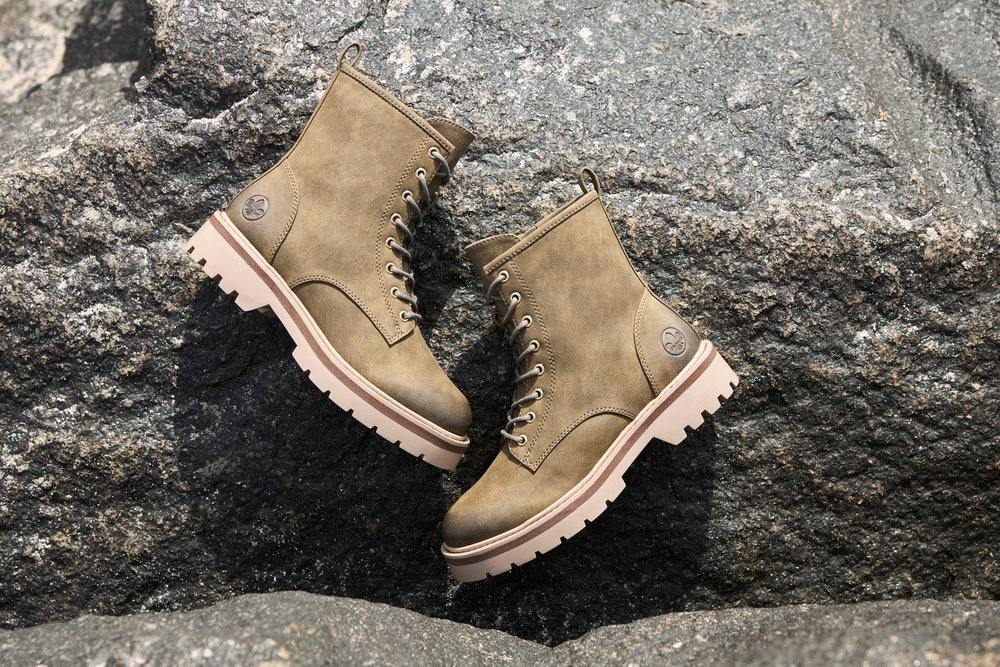 Rieker Schnürboots  Schnürstiefelette, Boots, Blockabsatz, mit Profilsohle