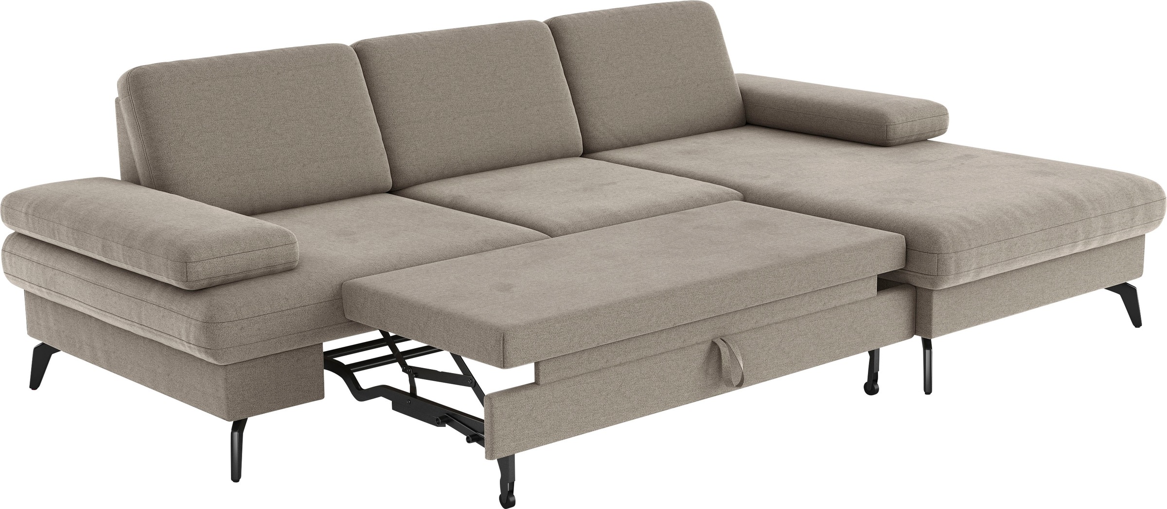 sit&more Ecksofa »Morris L-Form, inkl. Sitztiefenverstellung«, wahlweise mit Armteilverstellung, Bettfunktion & Bettkasten