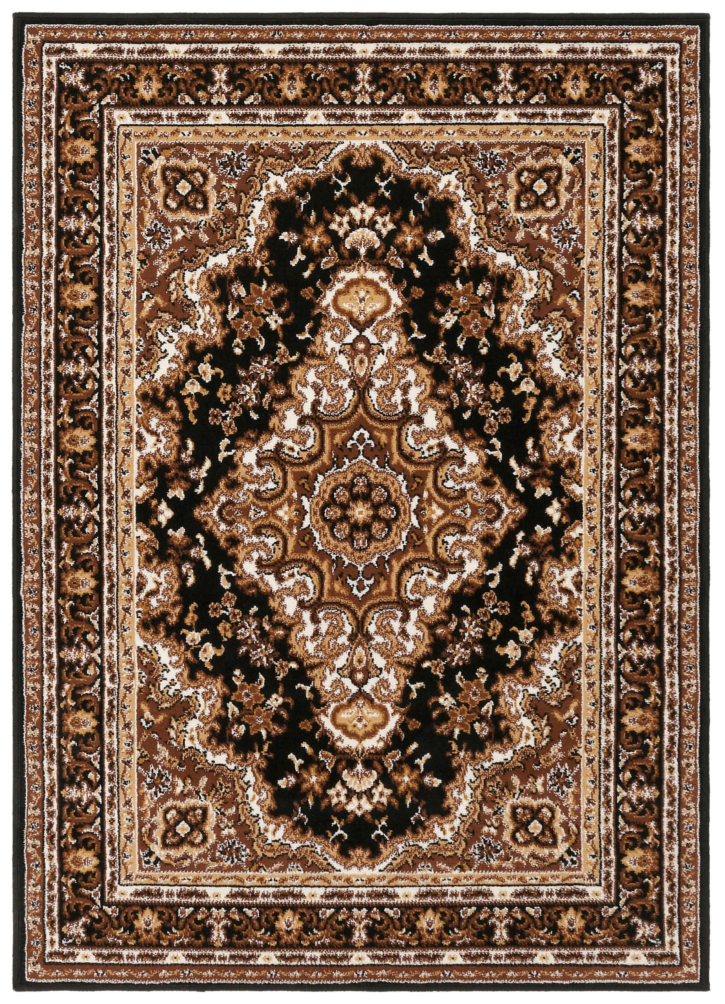 Home affaire Teppich »Oriental, Made in Belgium«, rechteckig, 7 mm Höhe, Orient-Optik, mit Bordüre, Teppich, Kurzflor, Weich