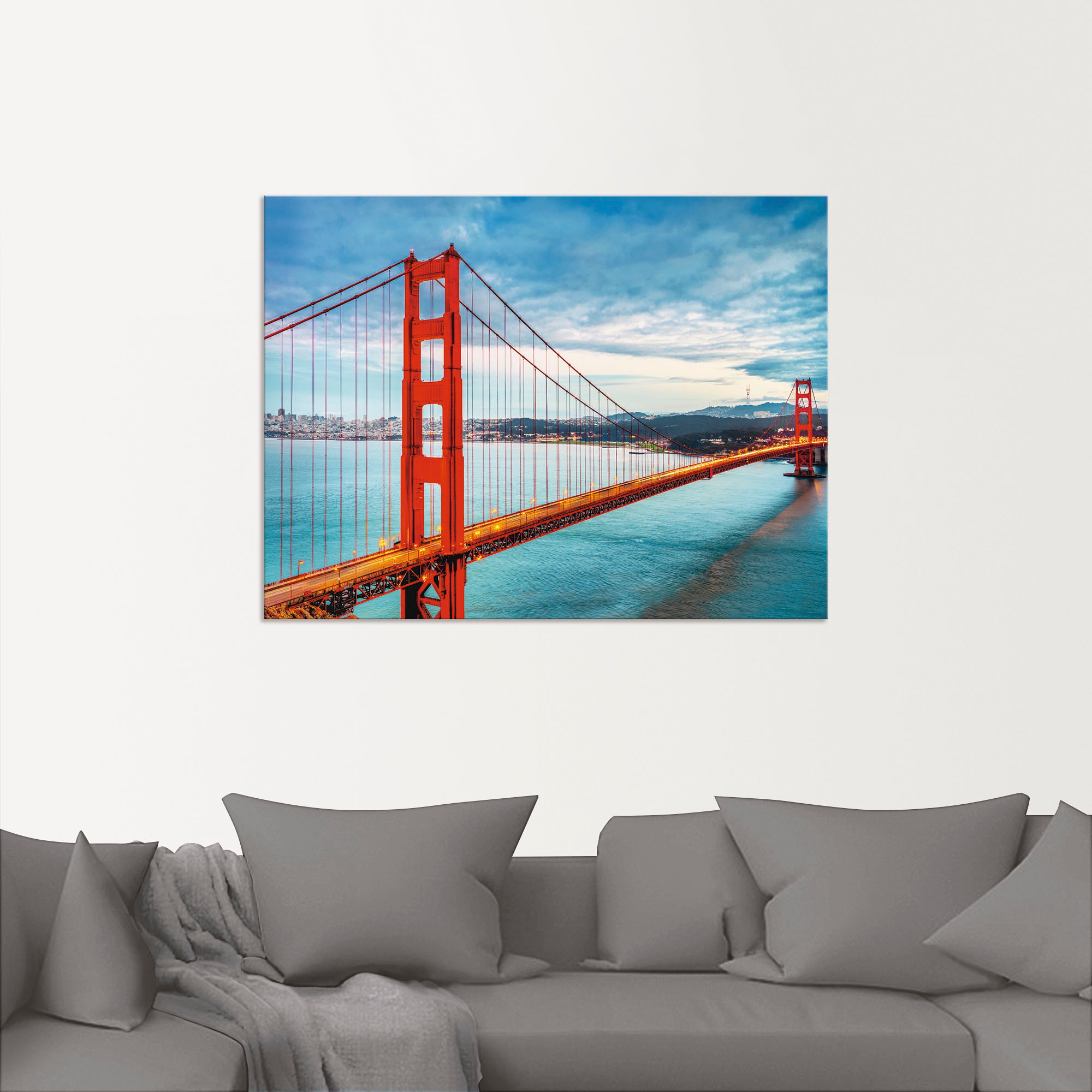 Artland Wandbild »Golden Gate Bridge«, Brücken, (1 St.), als Alubild, Outdo günstig online kaufen