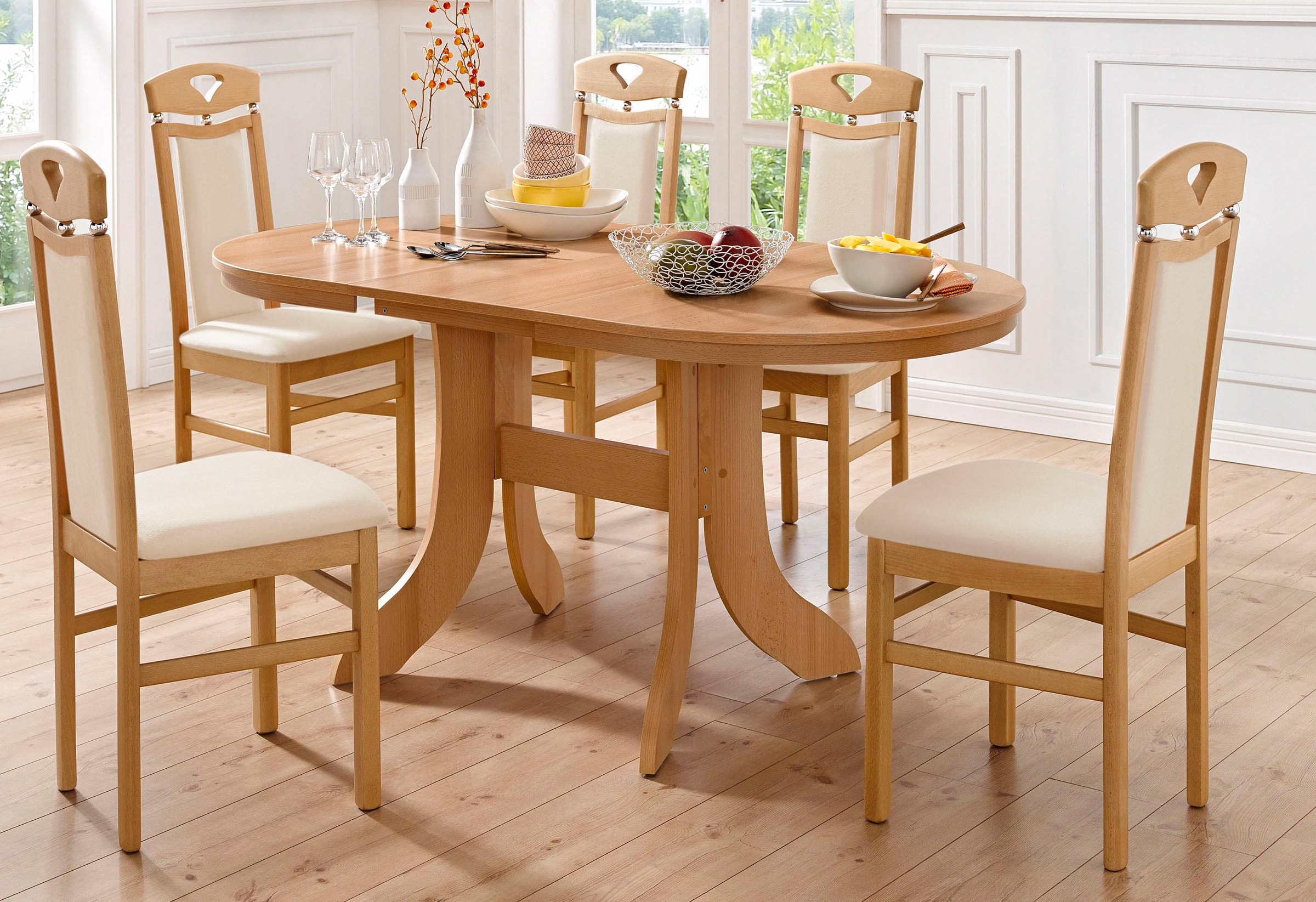 Home affaire Esszimmerstuhl »Berta Küchenstuhl«, (Set), 2 St., Microfaser, günstig online kaufen